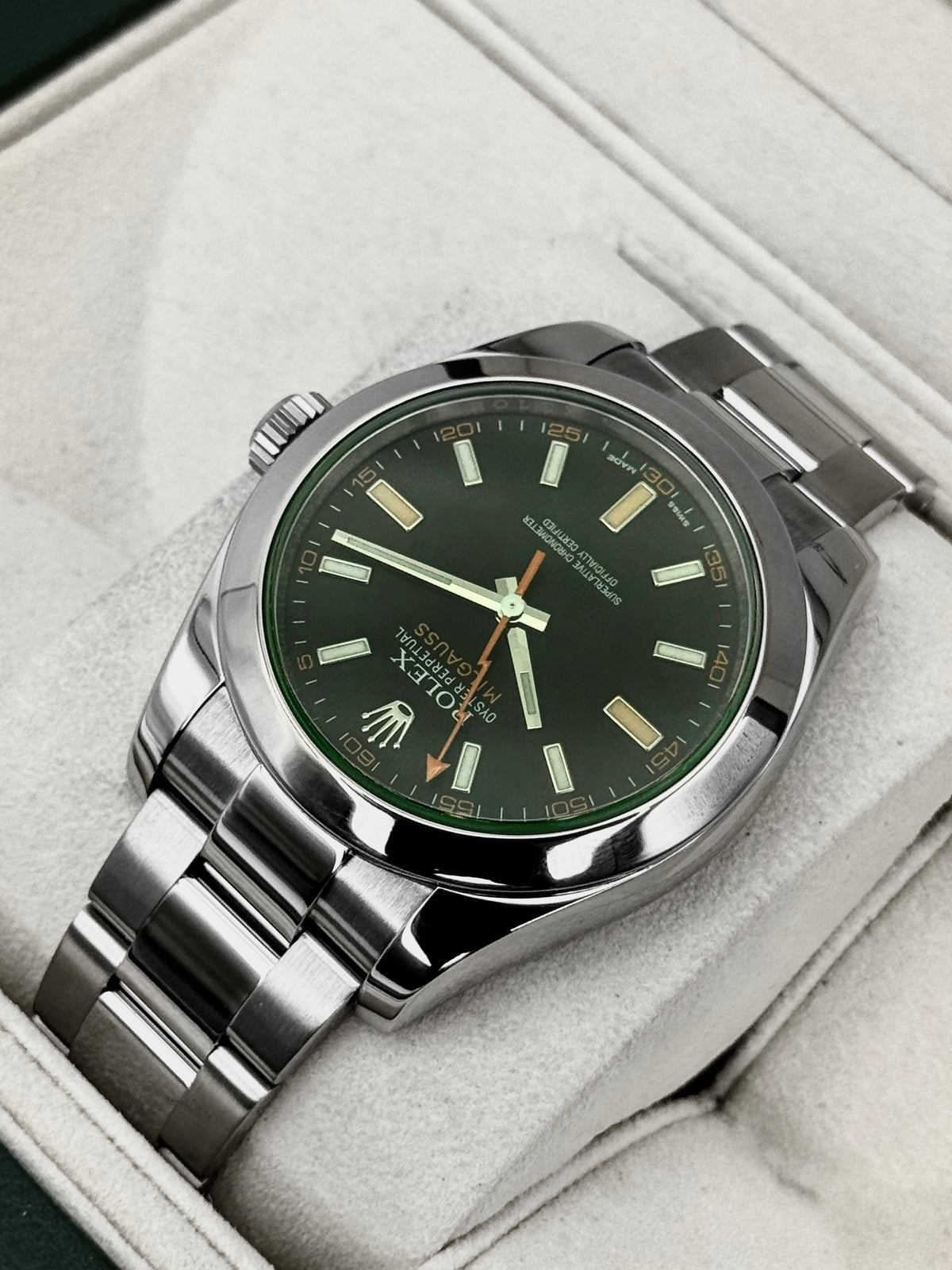 2018 Rolex Milgauss 40mm 116400GV Stainless Steel Black Dial