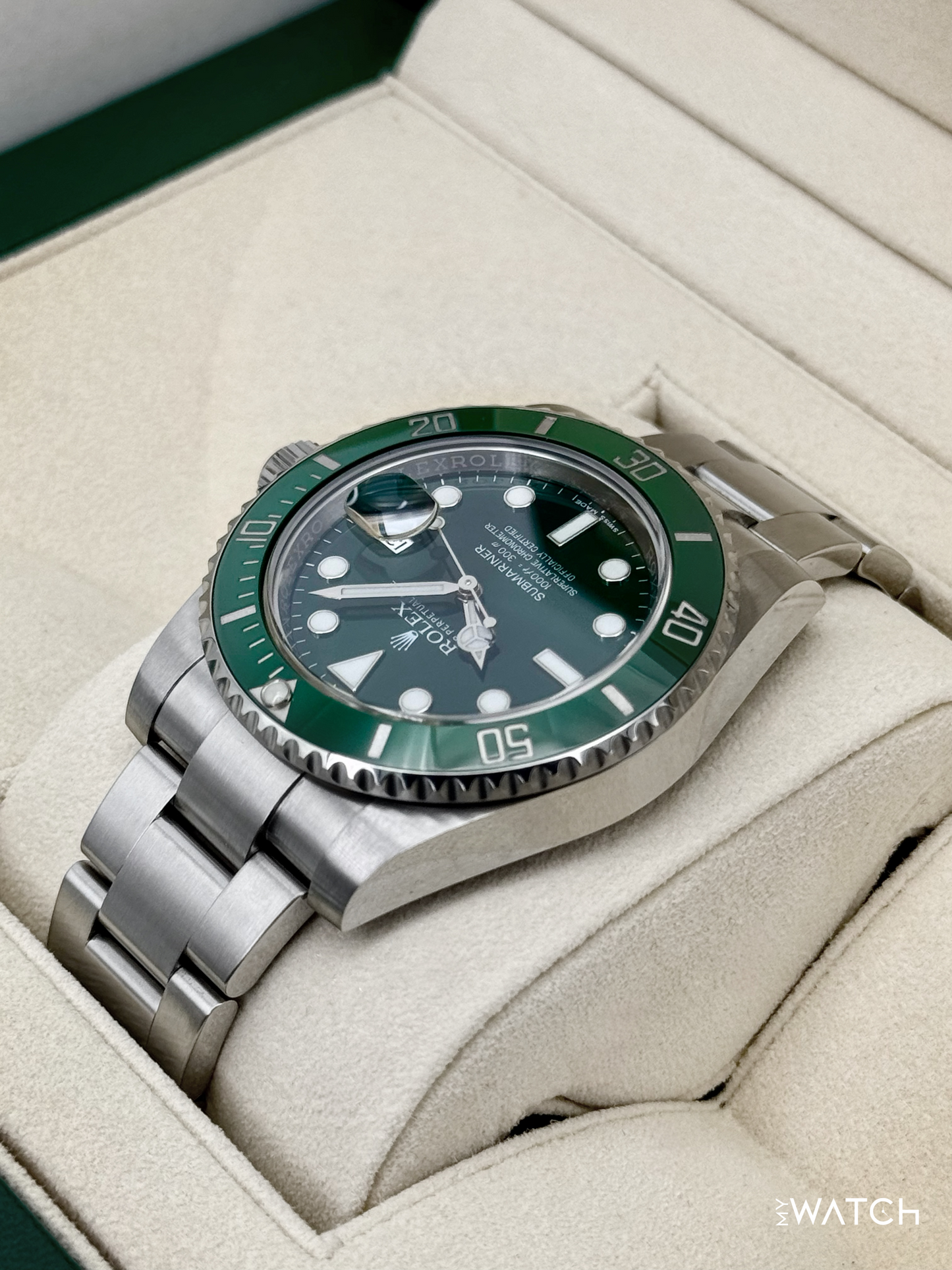 2016 Rolex Submariner “Hulk” 40mm 116610LV Green Dial - MyWatchLLC