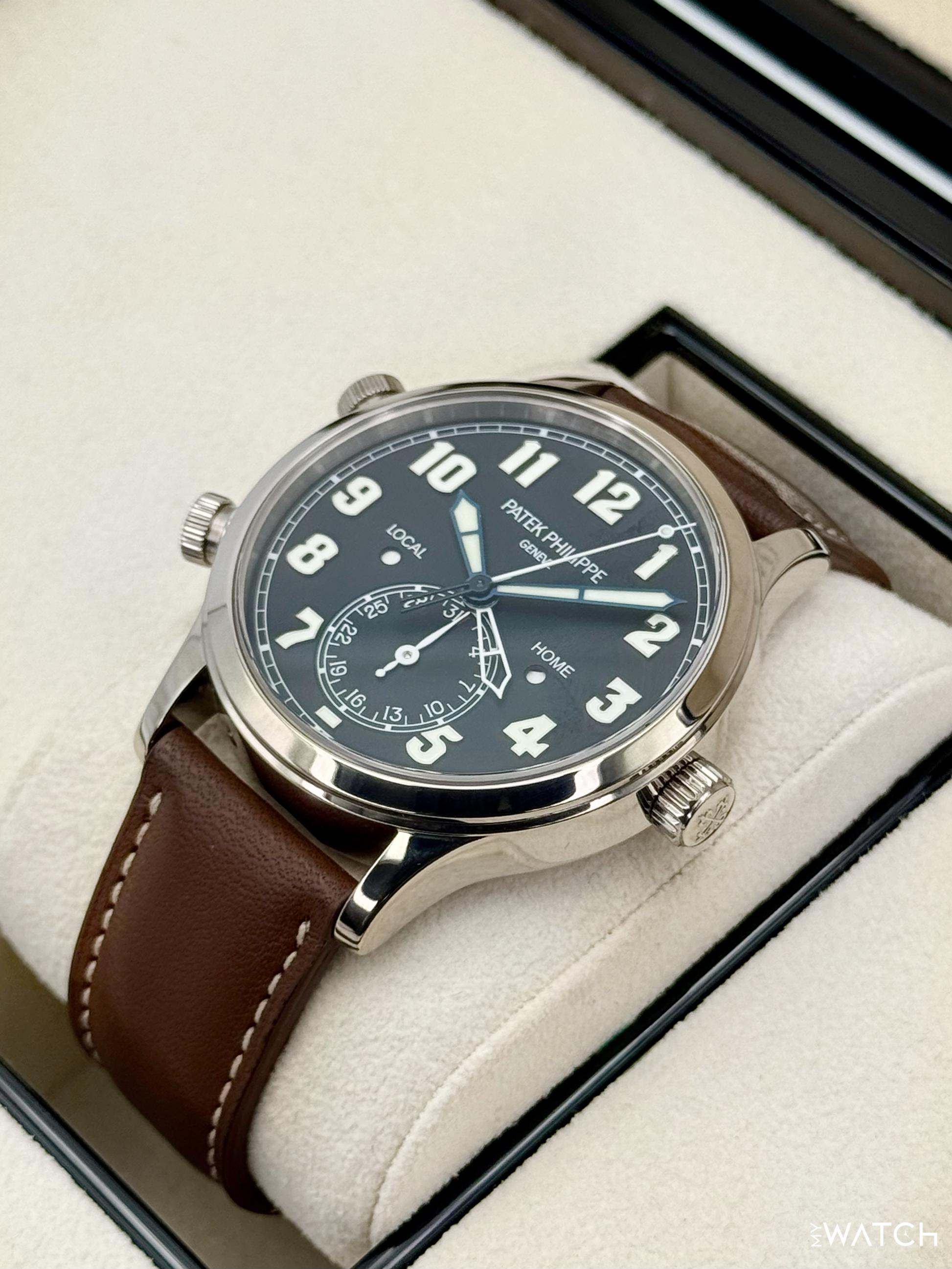2023 Patek Philippe Pilot Time Travel 42mm 5524G White Gold Black Dial - MyWatchLLC