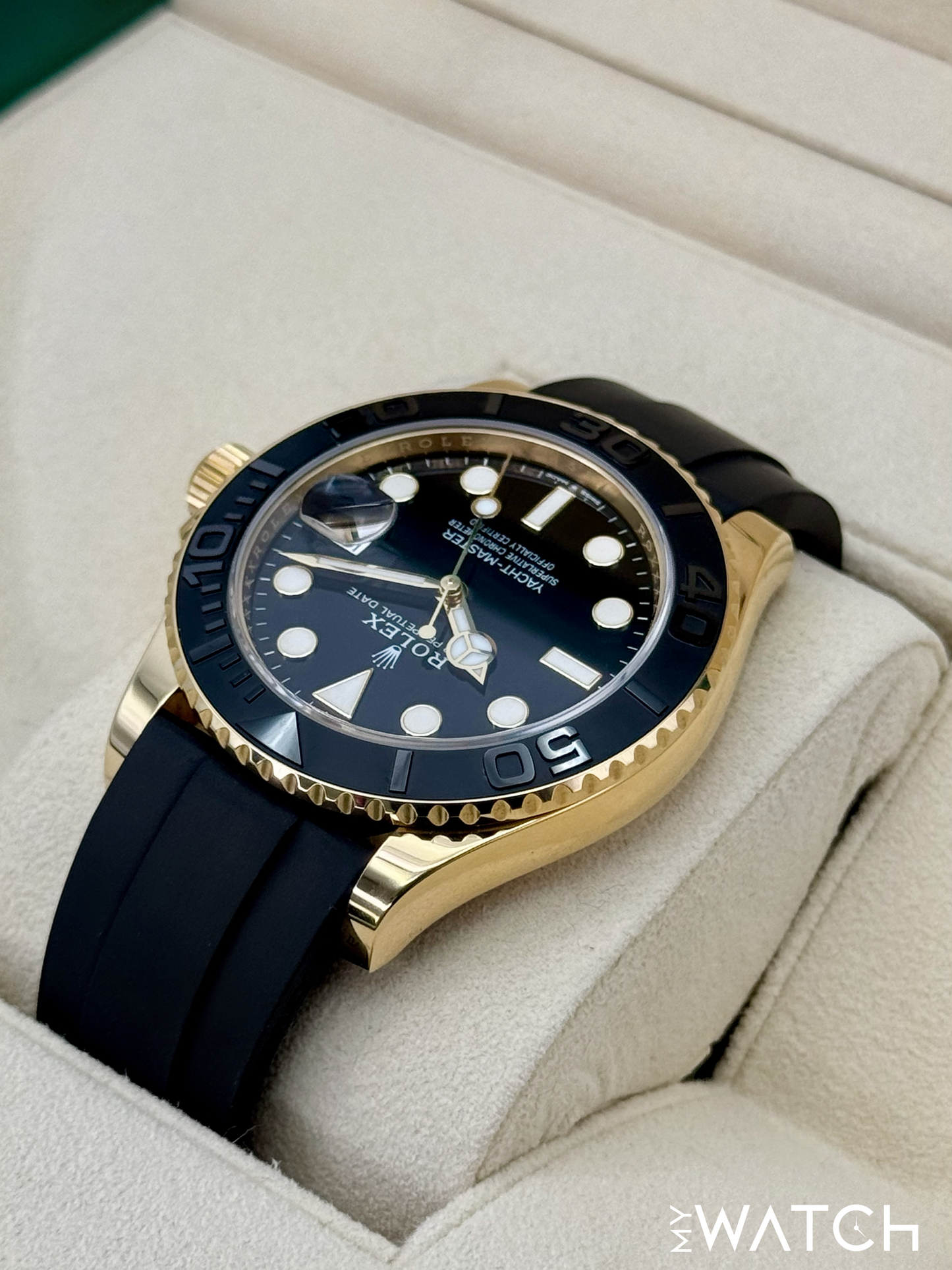 2023 Rolex Yacht-Master 42mm 226658 Gold Oysterflex Black Dial