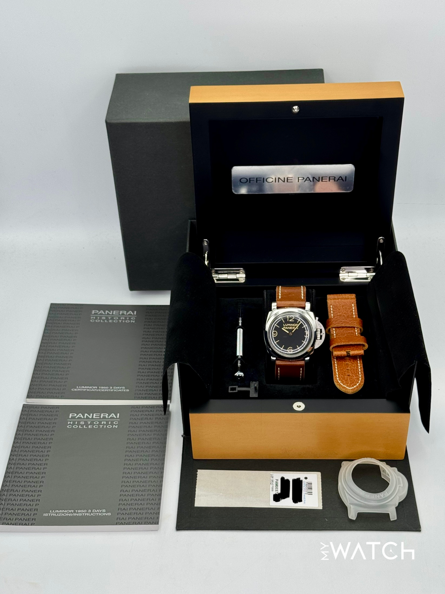 2012 Panerai Luminor 1950 3 Days 47mm PAM00372 Stainless Steel Black Dial