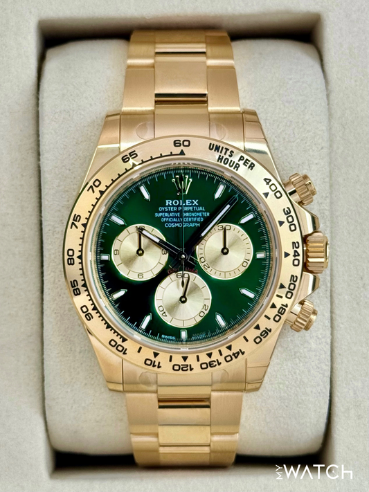 NEW 2025 Rolex Daytona "John Mayer" 40mm 126508 Yellow Gold Green Dial (STICKERED)