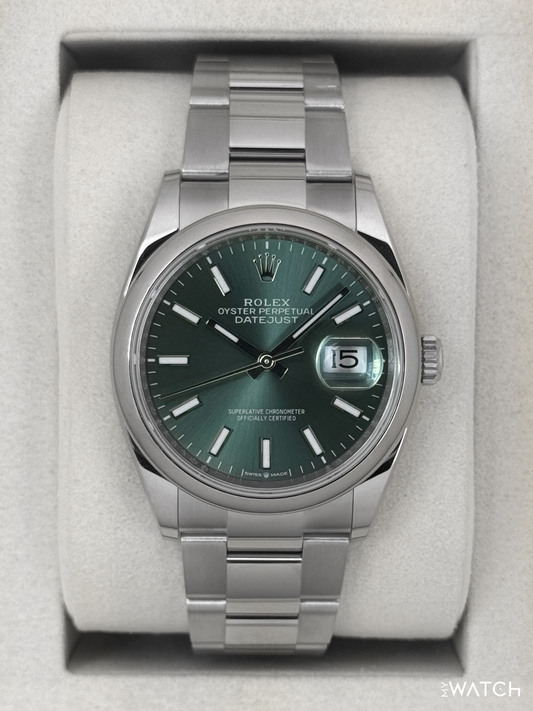 NEW 2025 Rolex Datejust 36mm 126200 Oyster Mint Green Dial