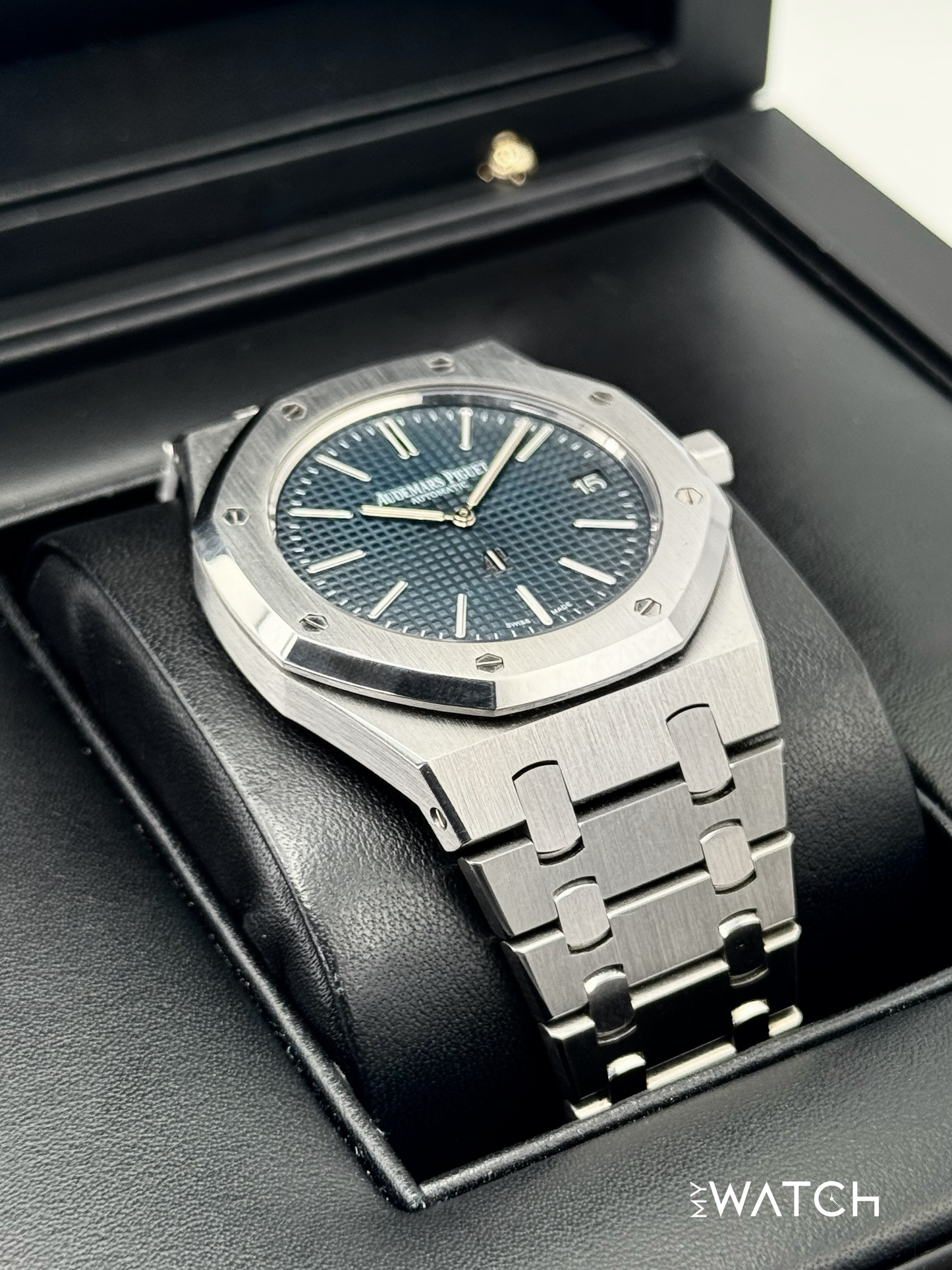 2016 Audemars Piguet  Royal Oak  39mm 15202ST Stainless Steel Blue Dial