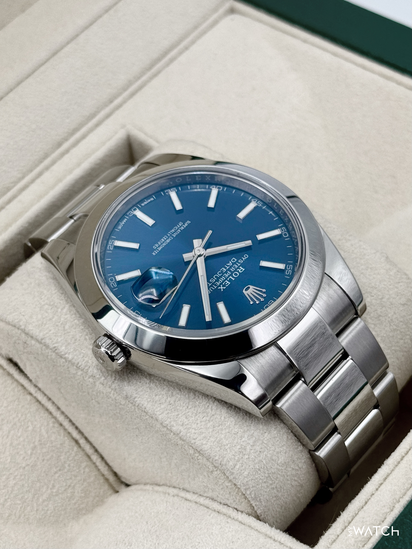 2018 Rolex Datejust 41mm 126300 Stainless Steel Oyster Blue Dial