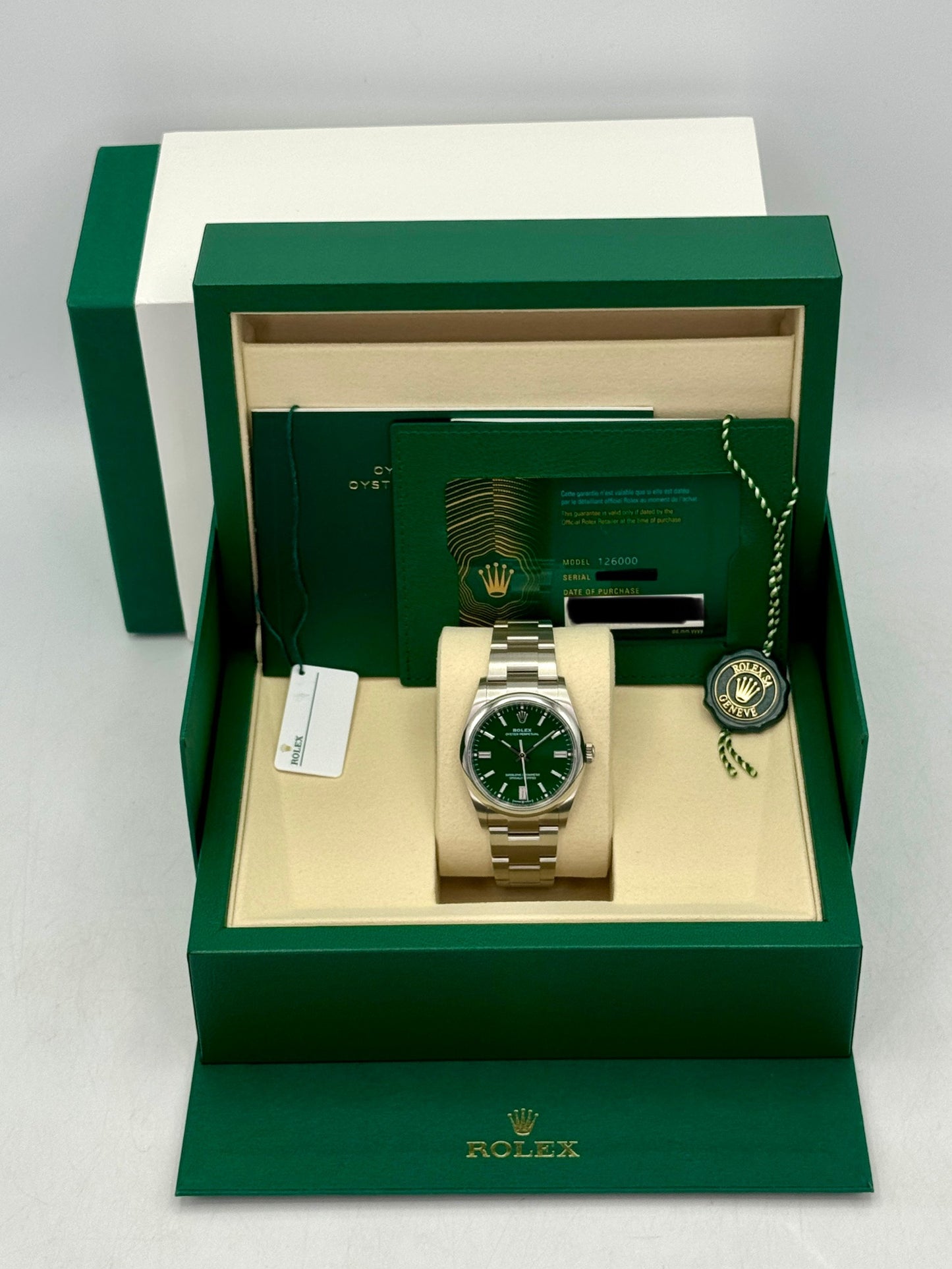 NEW 2026 Rolex Oyster Perpetual 36mm 126000 Green Dial