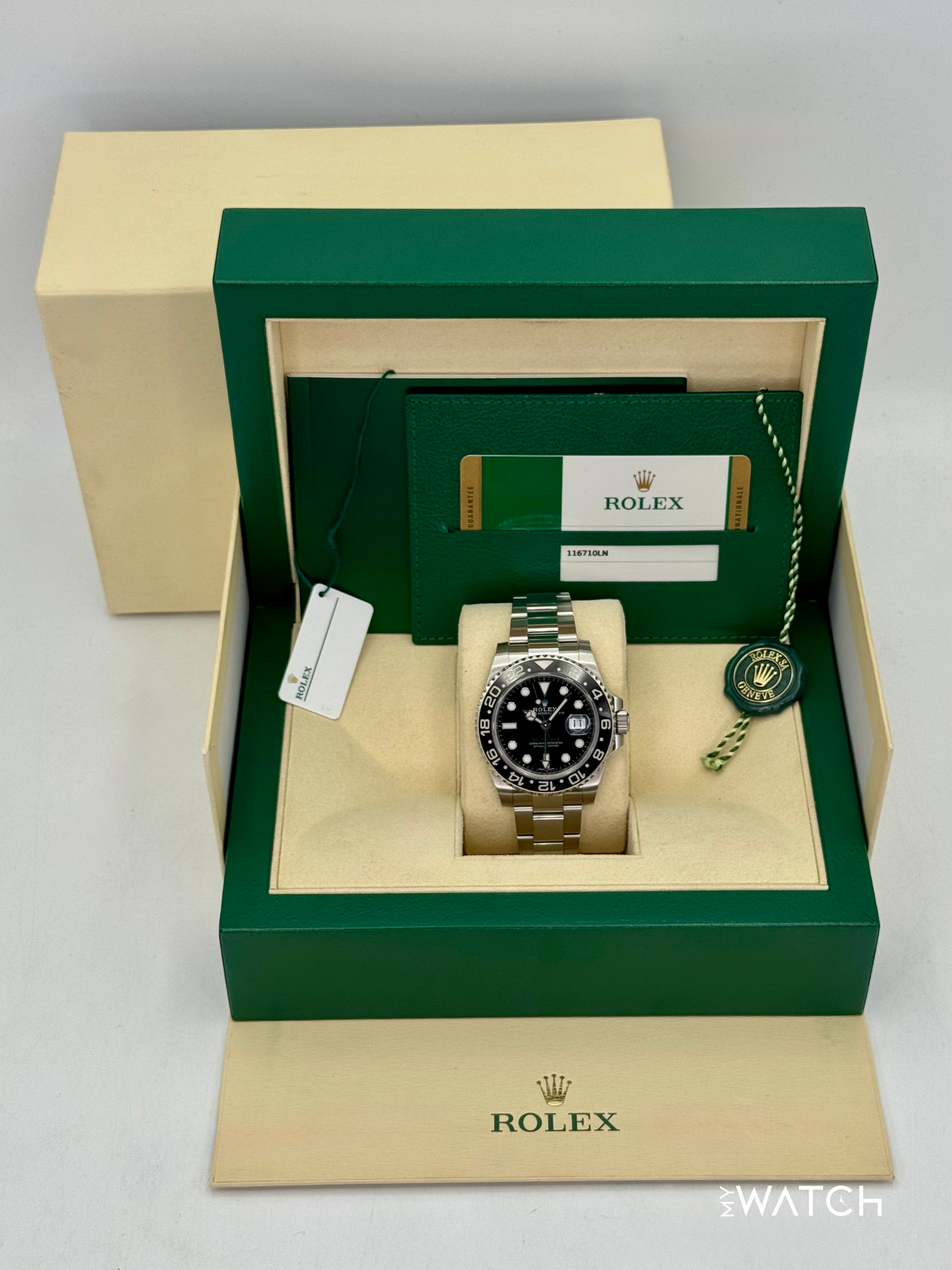 2018 Rolex GMT-Master II 40mm 116710LN Stainless Steel Black Dial