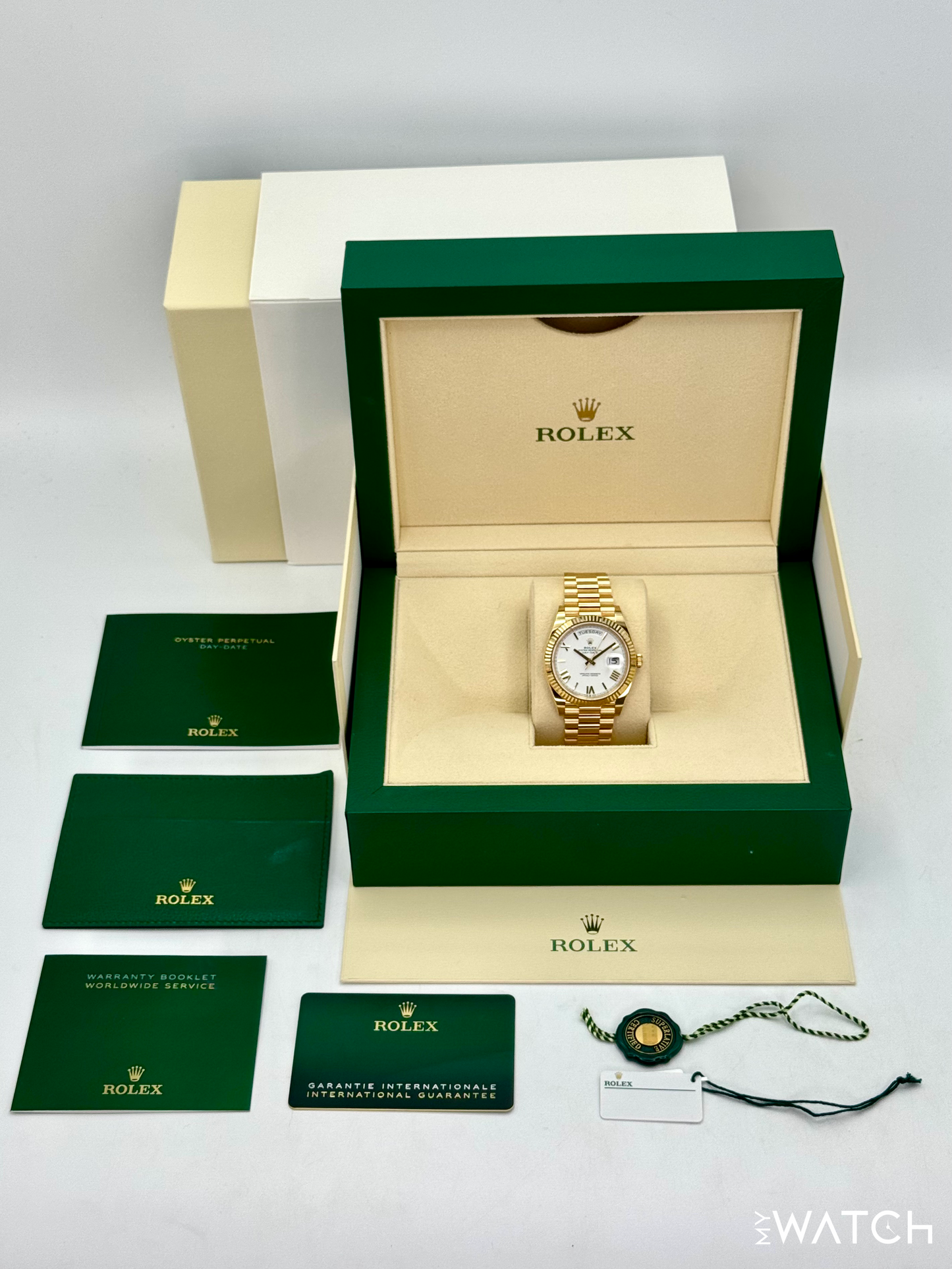 2024 Rolex Day-Date 40mm 228238 Presidential White Dial