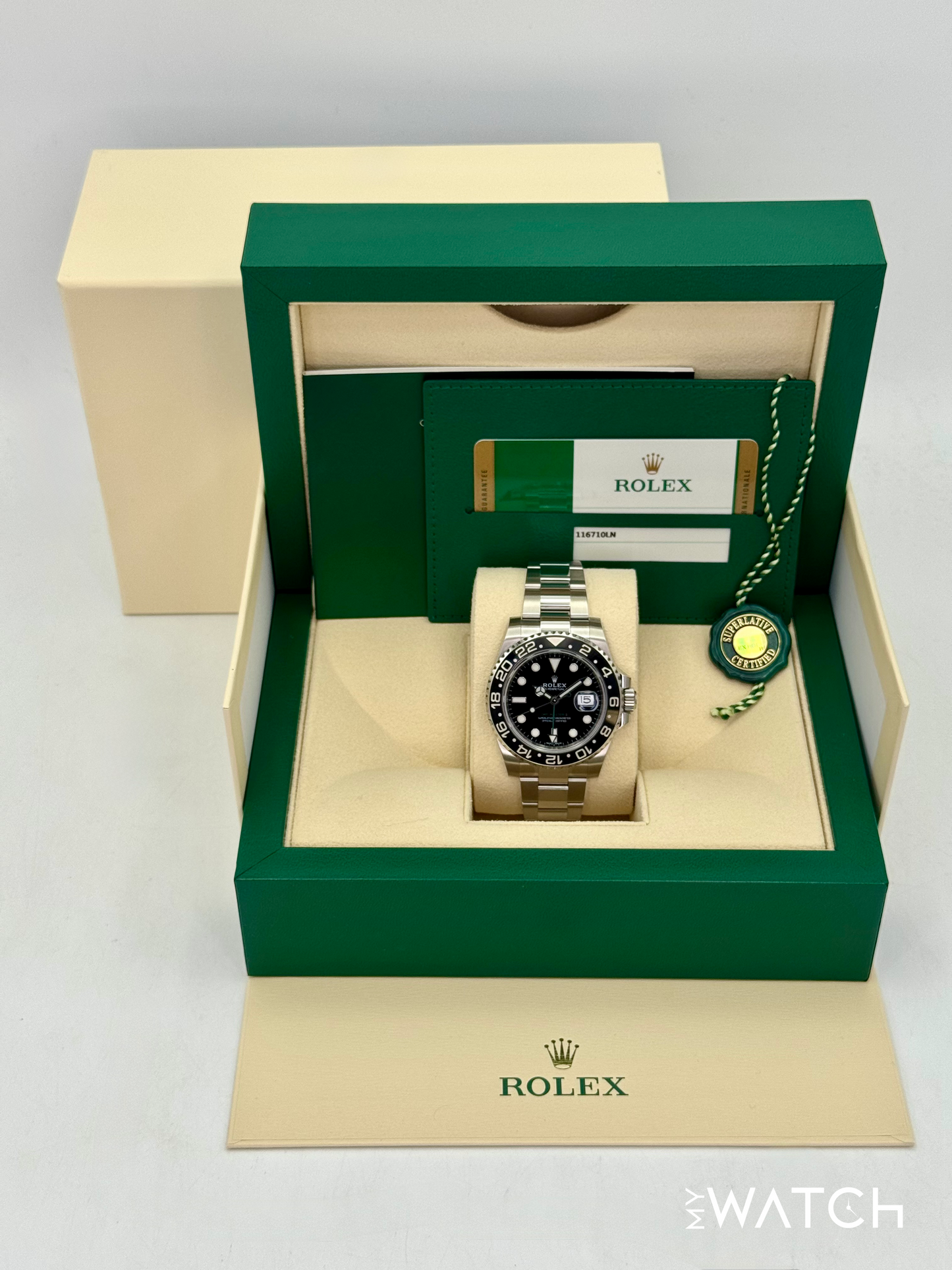 2019 Rolex GMT-Master II 40mm 116710LN Stainless Steel Black Dial