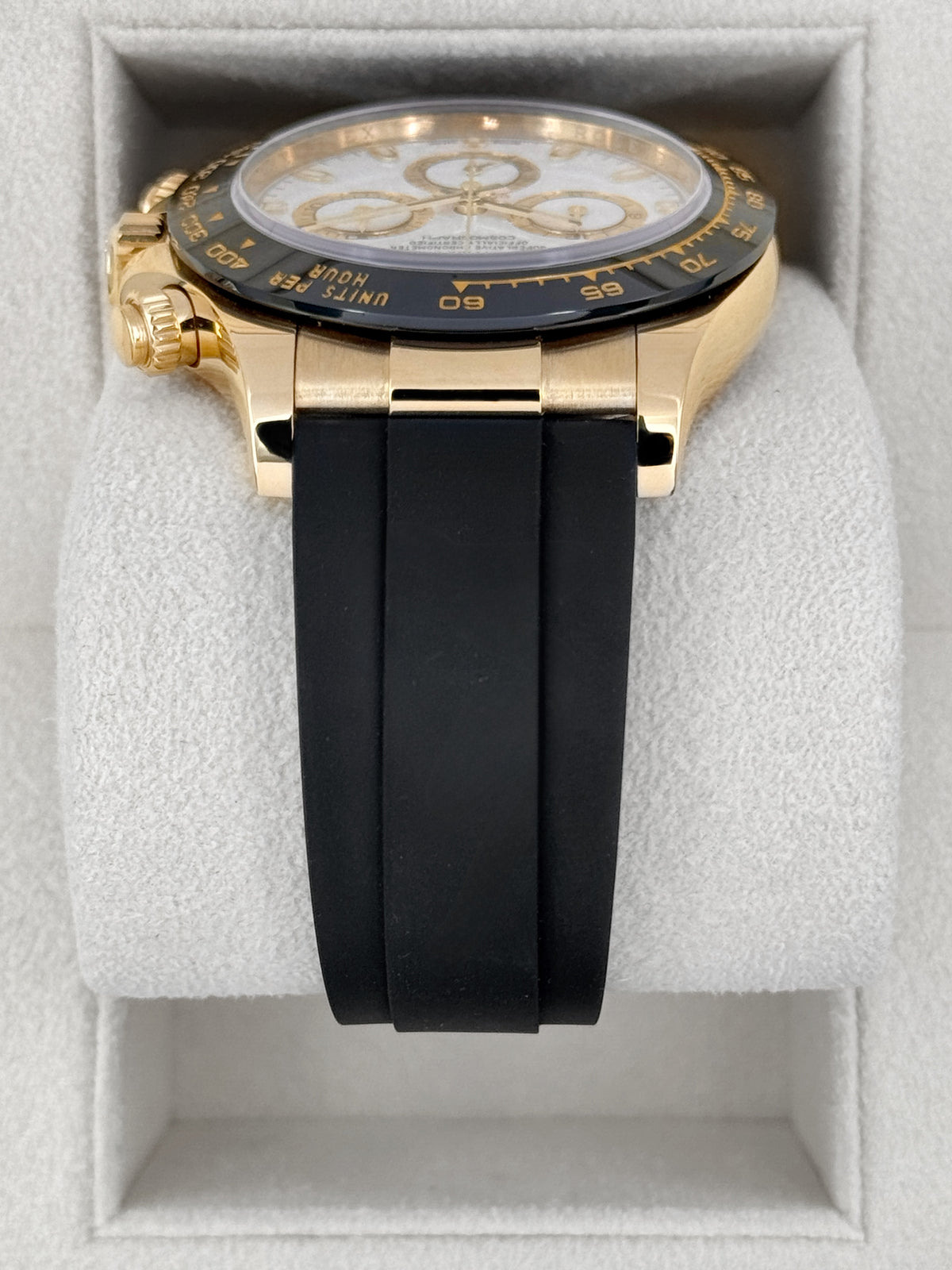 2022 Rolex Daytona 40mm 116518LN Yellow Gold Oysterflex White Dial