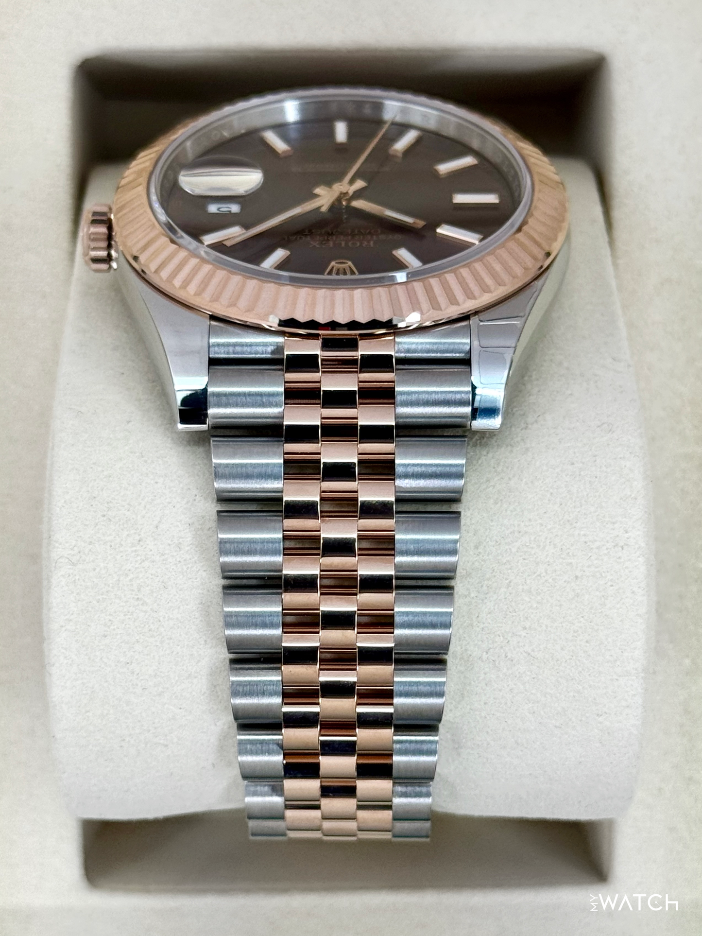 NEW 2026 Rolex Datejust 41mm 126331 Two-Tone Rose Gold Chocolate Dial (STICKERED)