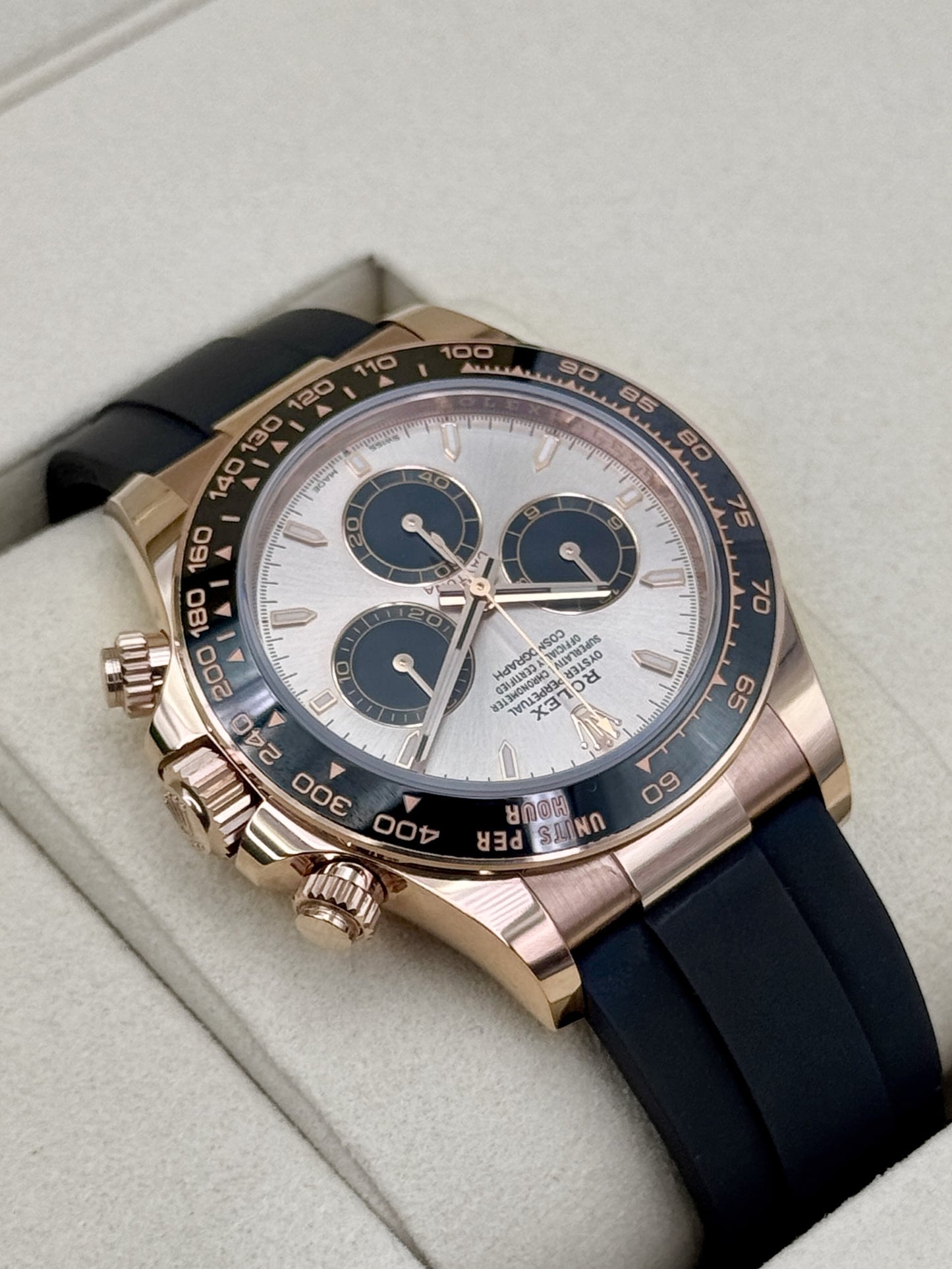 NEW 2026 Rolex Daytona 40mm 126515LN Rose Gold Oysterflex Sundust Dial