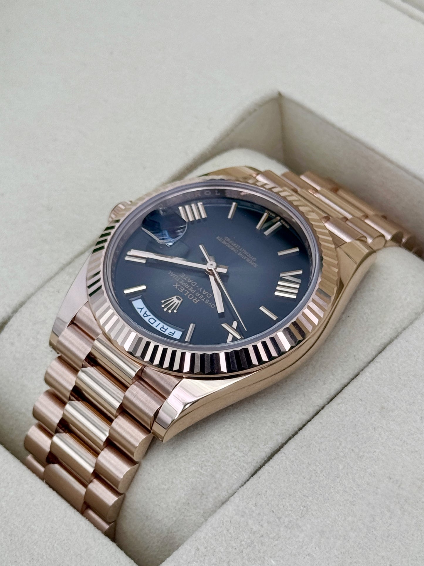 2025 Rolex Day-Date 40mm 228235 Presidential Slate Ombre Dial