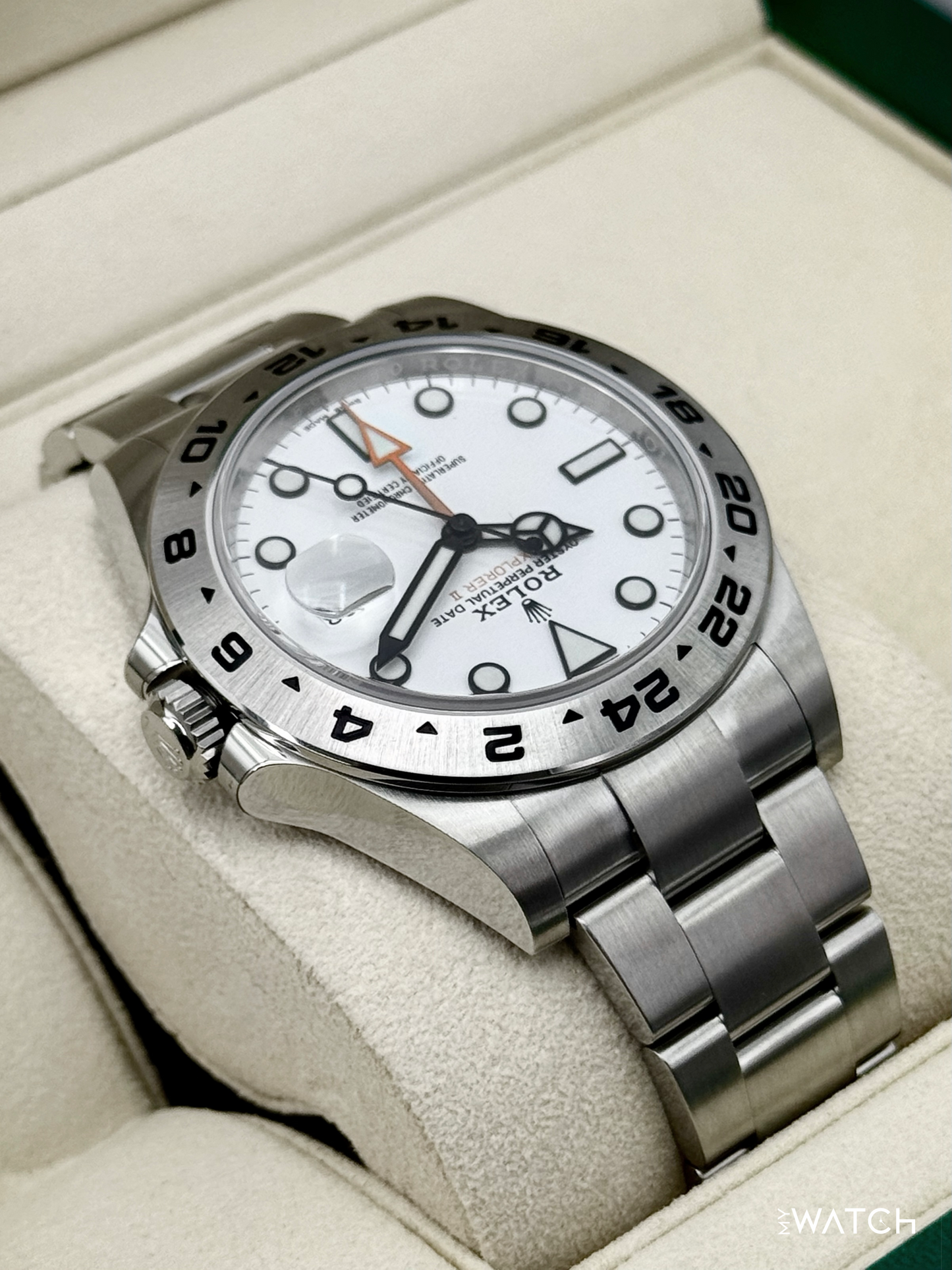 NEW OLD STOCK 2020 Rolex Explorer II 42mm 216570 Polar White Dial (STICKERED) - MyWatchLLC