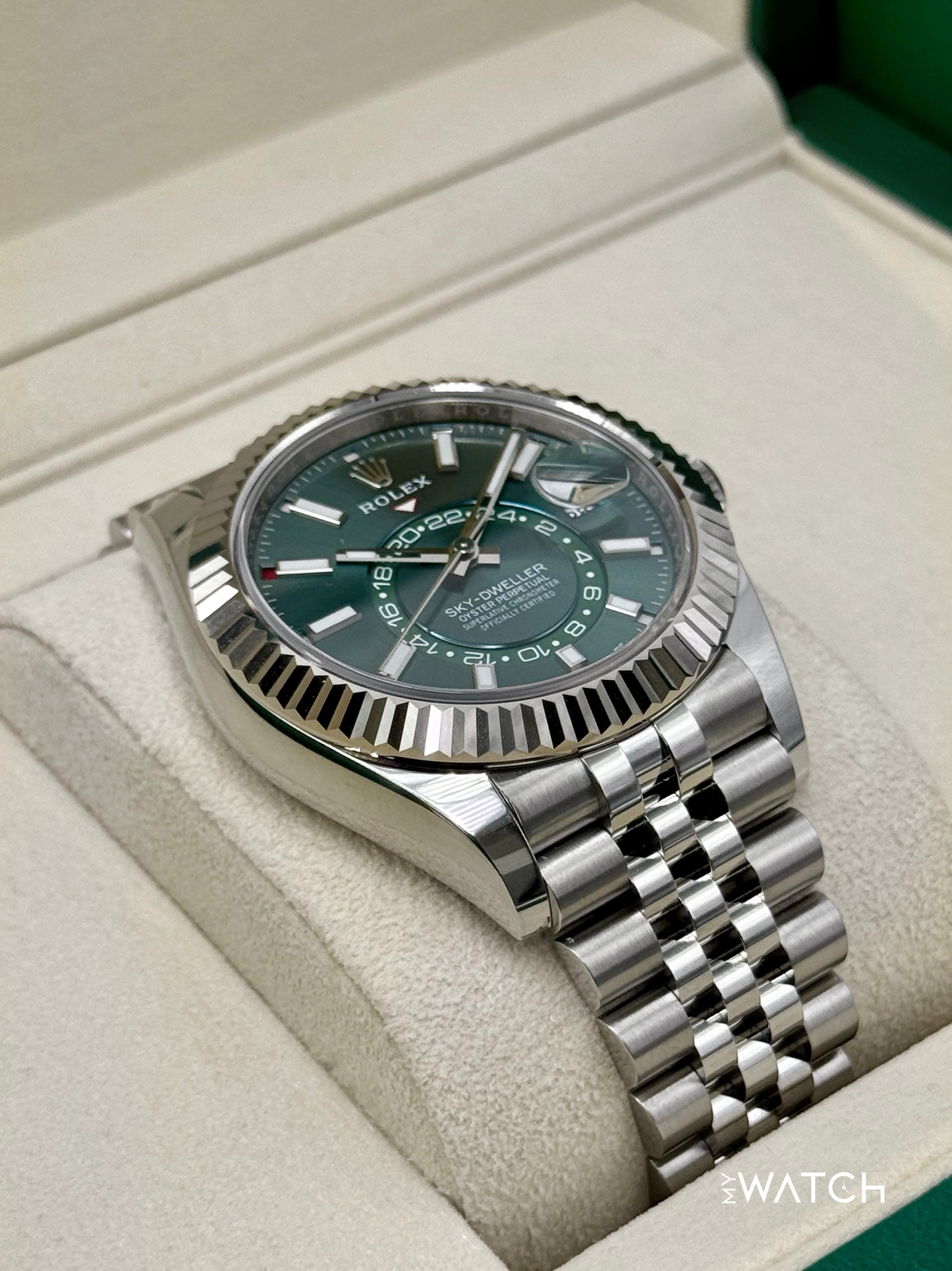 2025 Rolex Sky-Dweller 42mm 336934 Jubilee Green Dial