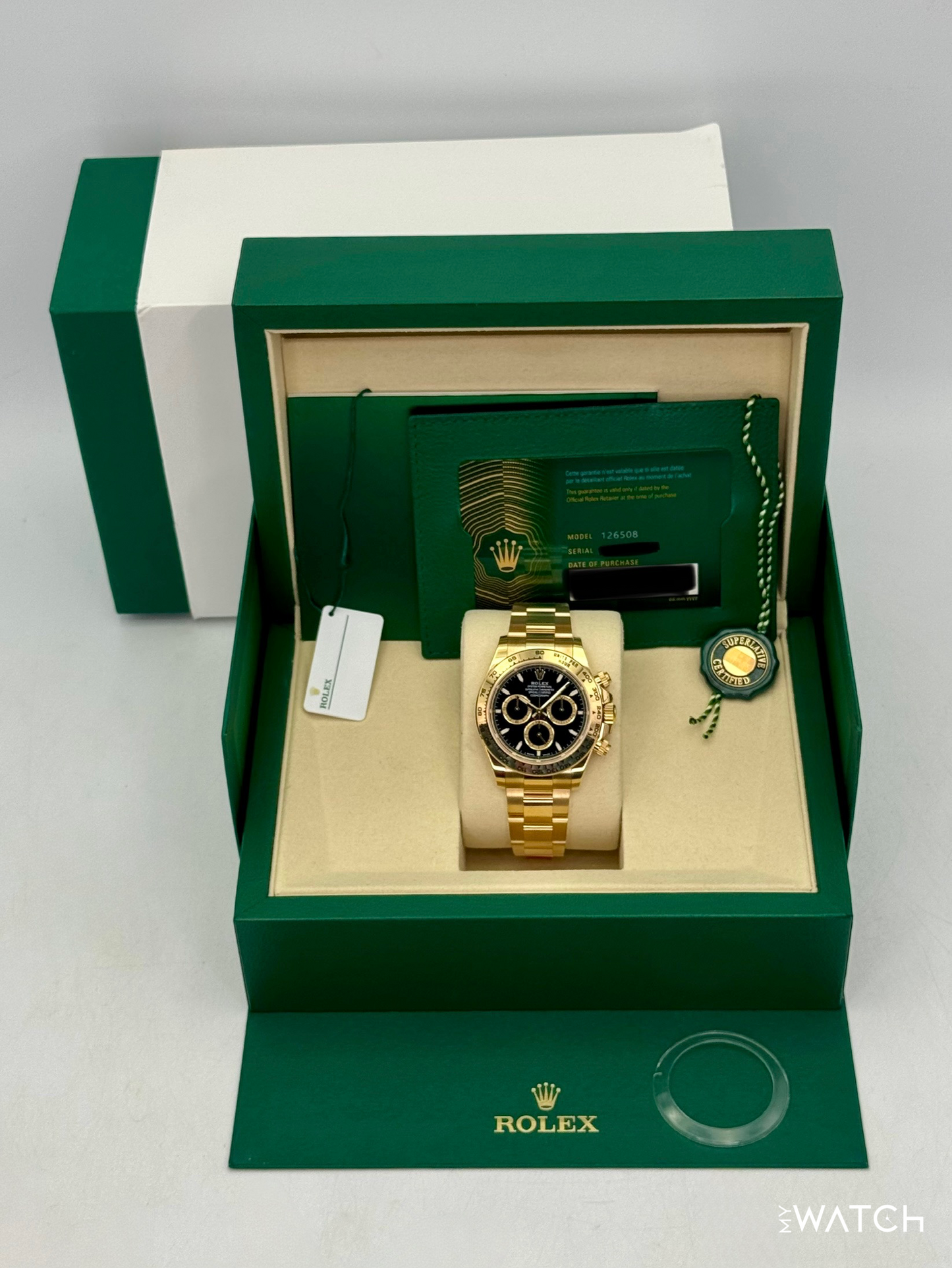NEW 2025 Rolex Daytona 40mm 126508 18K Yellow Gold Black Dial