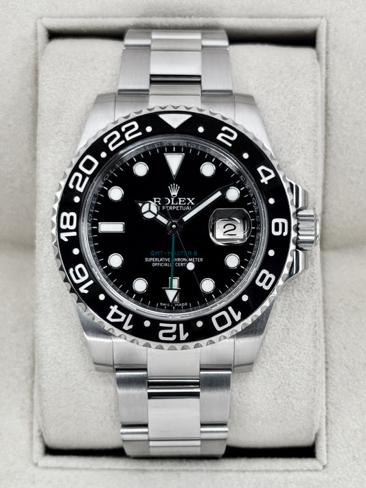 2017 Rolex GMT-Master II 40mm 116710LN Stainless Steel Black Dial