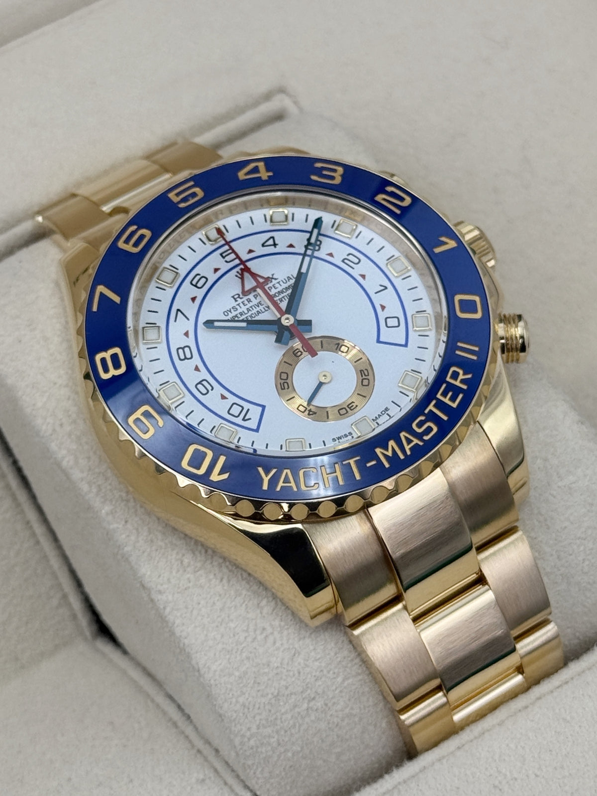 2017 Rolex Yacht-Master II 44mm 116688 18K Yellow Gold White Dial (Rolex Warranty)