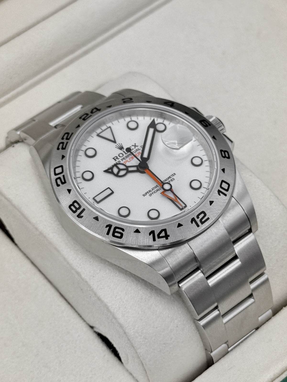 NEW 2026 Rolex Explorer II 42mm 226570 Stainless Steel Polar White Dial (NEW STYLE CARD)