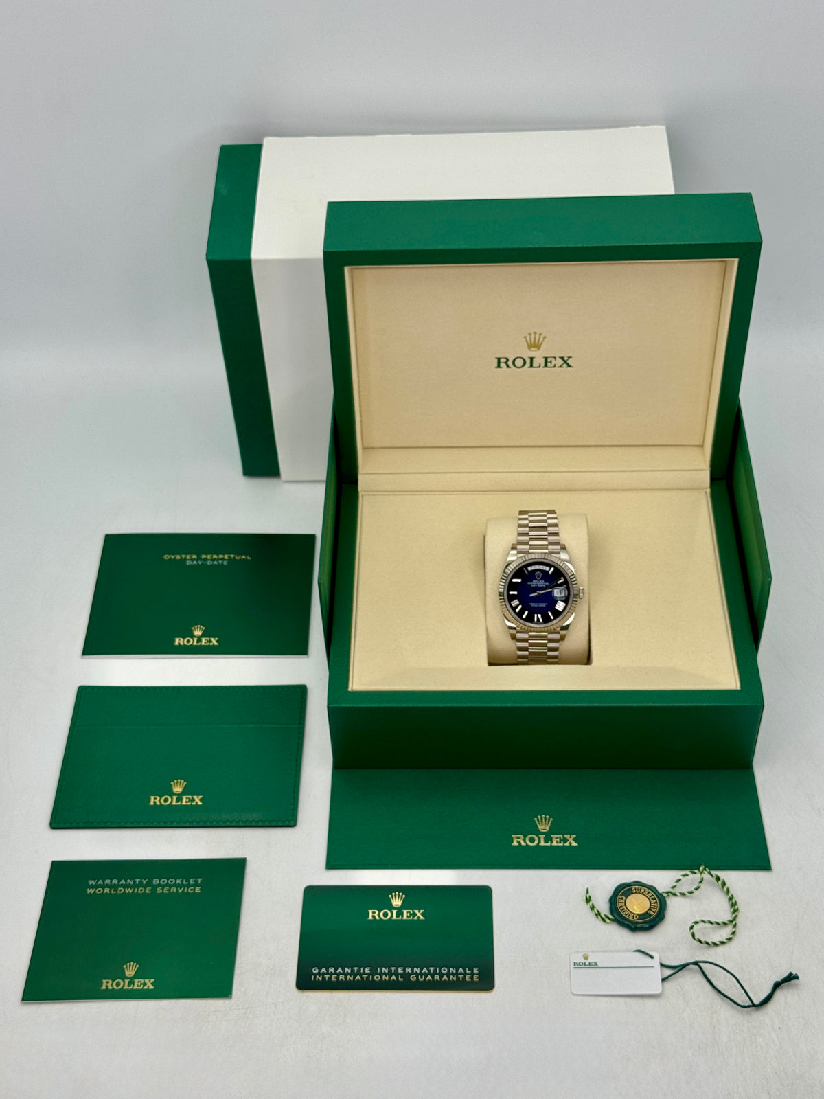 2026 Rolex Day-Date 40mm 228239 Presidential Blue Ombre Dial