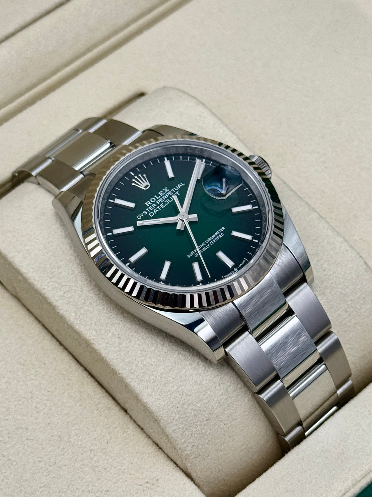 NEW 2026 Rolex Datejust 36mm 126234 Stainless Steel Oyster Green Ombre Dial