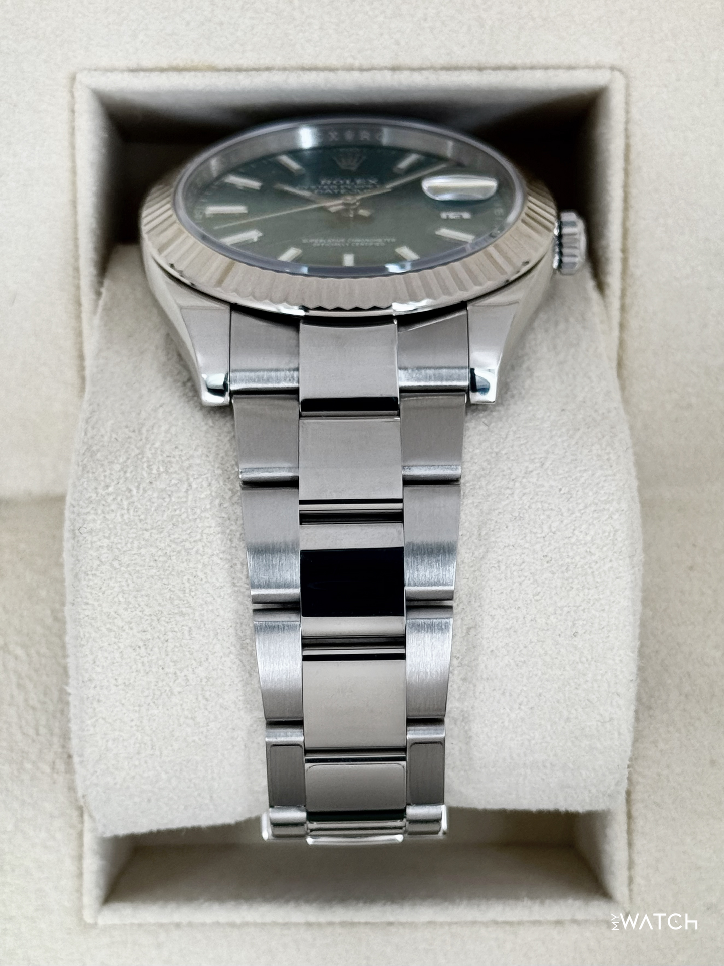 2022 Rolex Datejust 41mm 126334 Stainless Steel Oyster Mint Green Dial - MyWatchLLC