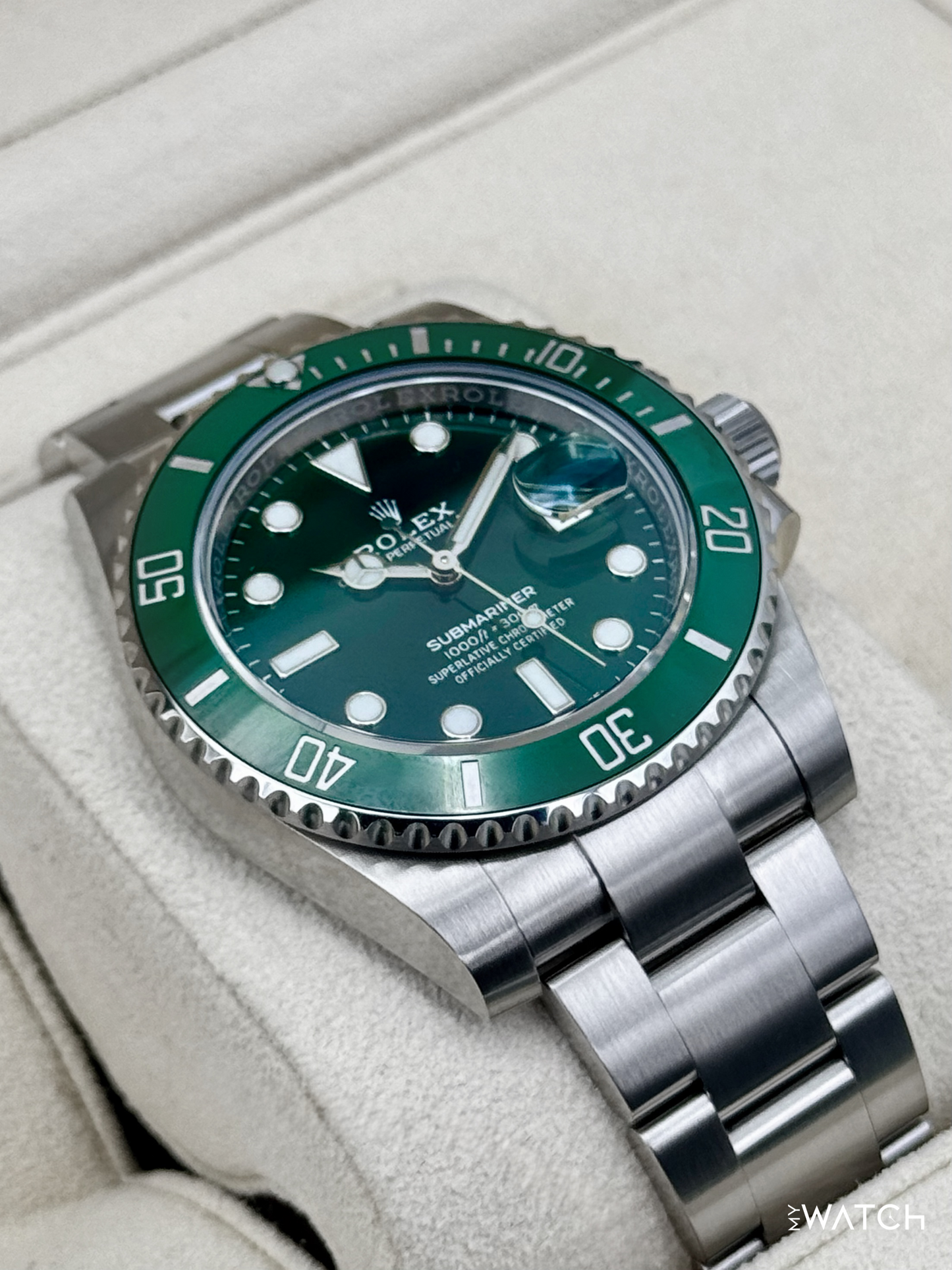 2020 Rolex Submariner “Hulk” 40mm 116610LV Green Dial (Green Card) - MyWatchLLC