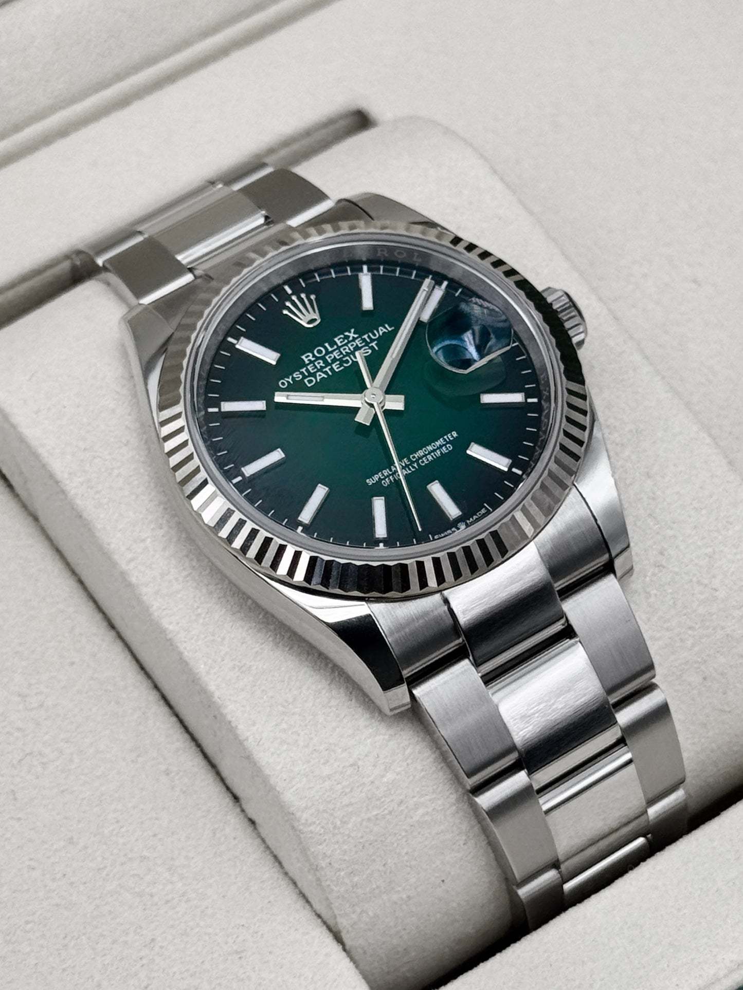 NEW 2026 Rolex Datejust 36mm 126234 Stainless Steel Oyster Green Ombre Dial