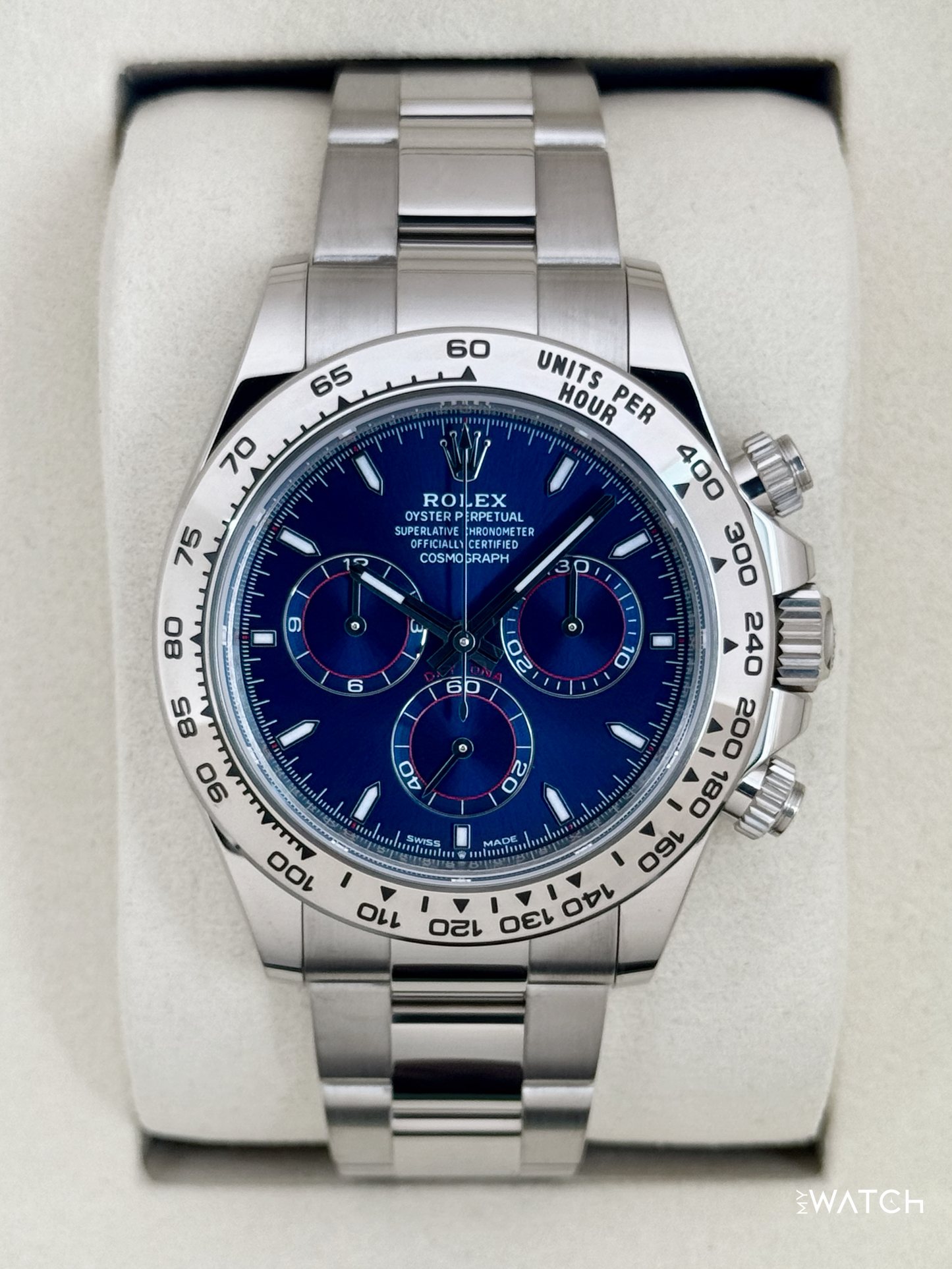 NEW 2026 Rolex Daytona 40mm 126509 White Gold Blue Dial - MyWatchLLC
