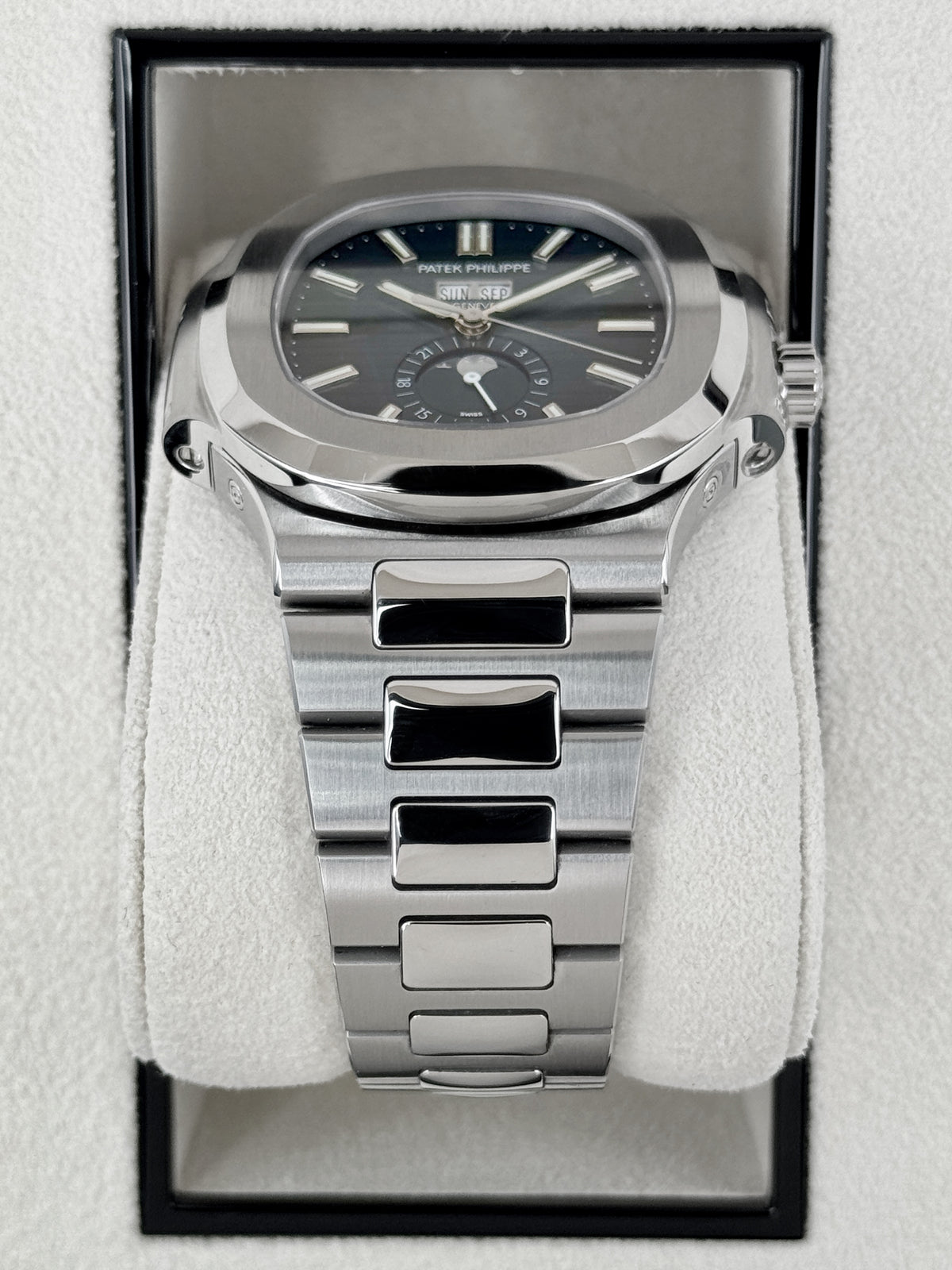 2024 Patek Philippe Nautilus Moonphase 40.5mm 5726/1A-014 Stainless Steel Blue Dial - MyWatchLLC