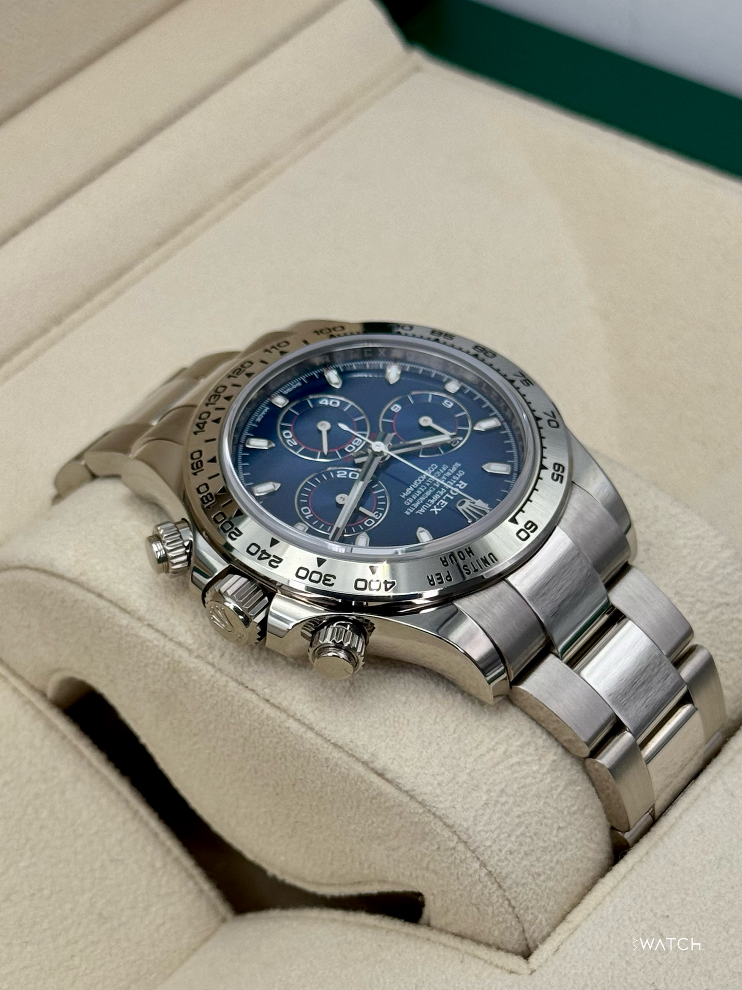 2022 Rolex Daytona 40mm 116509 White Gold Blue Dial