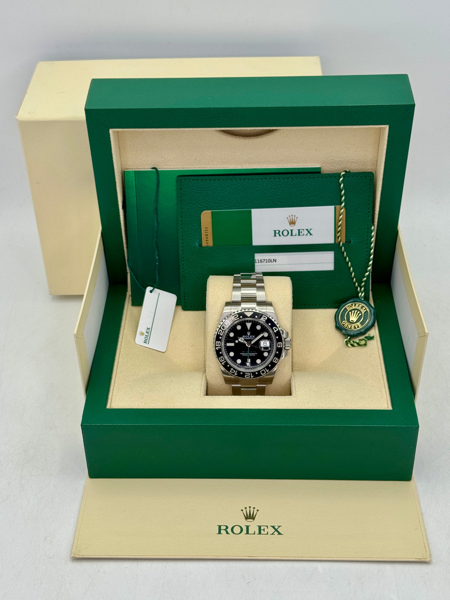 2018 Rolex GMT-Master II 40mm 116710LN Stainless Steel Black Dial