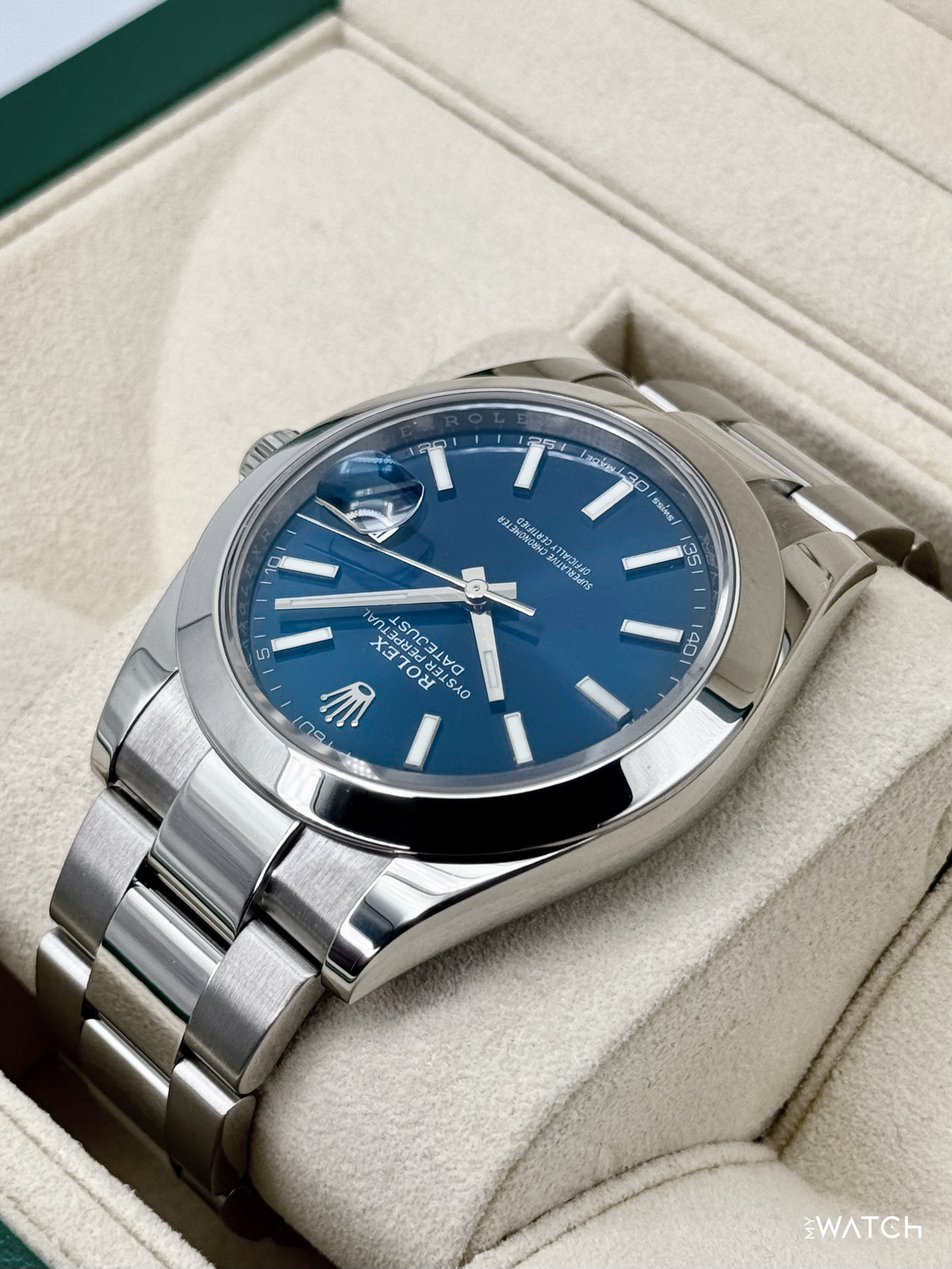 2018 Rolex Datejust 41mm 126300 Stainless Steel Oyster Blue Dial
