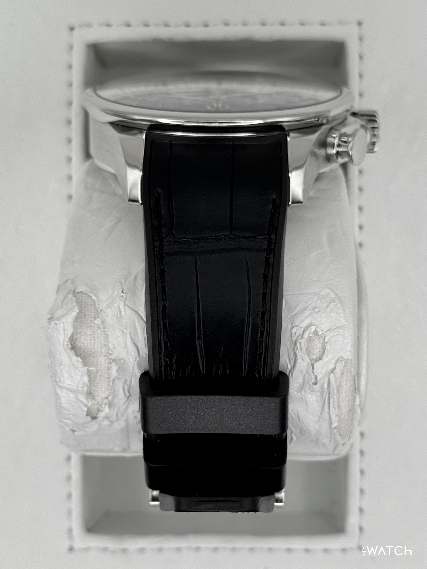 2011 IWC Portuguese Chronograph 45mm IW390204 Stainless Steel Black Dial - MyWatchLLC