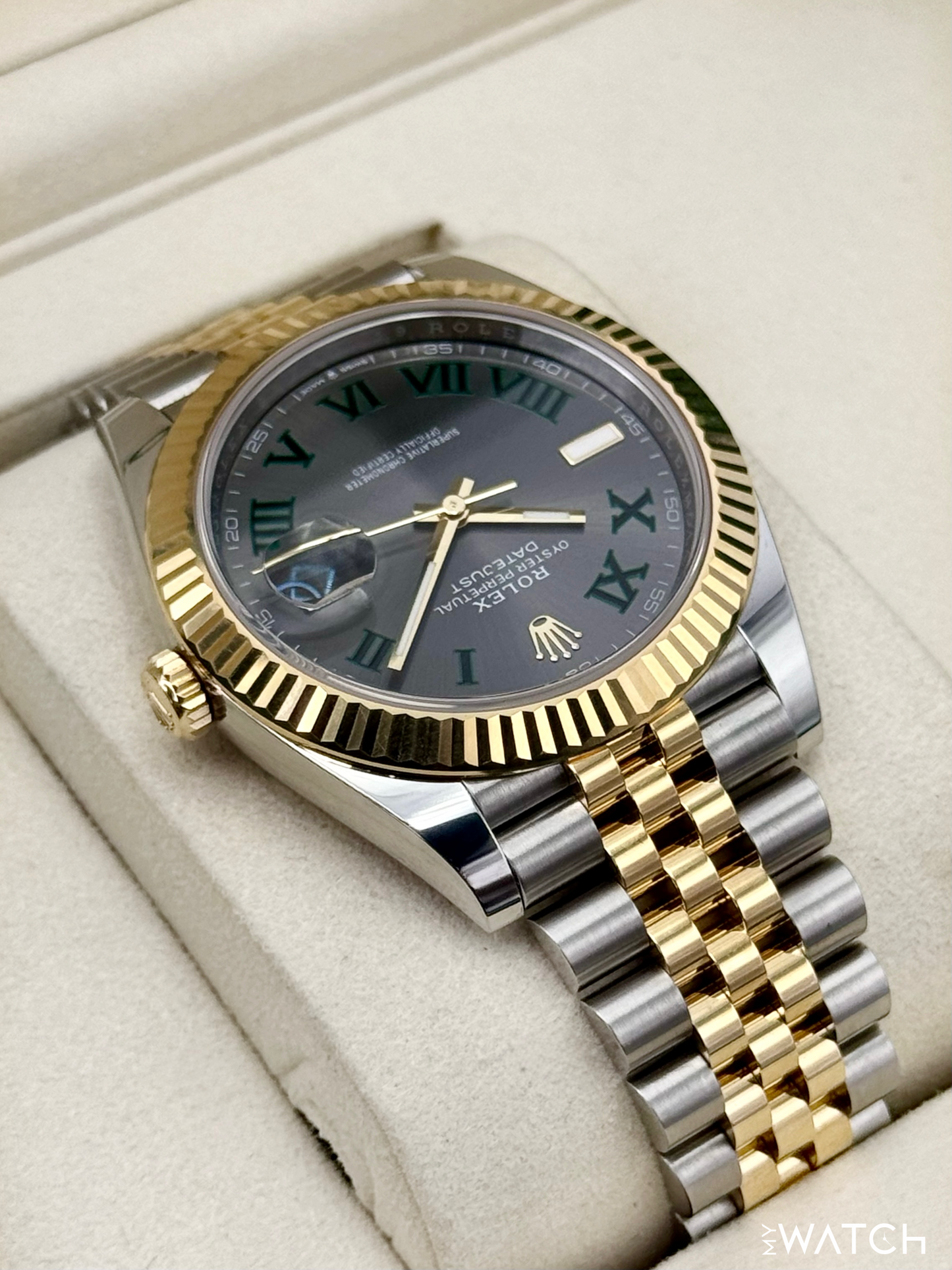 2025 Rolex Datejust 41mm 126333 Two-Tone Jubilee Wimbledon Dial