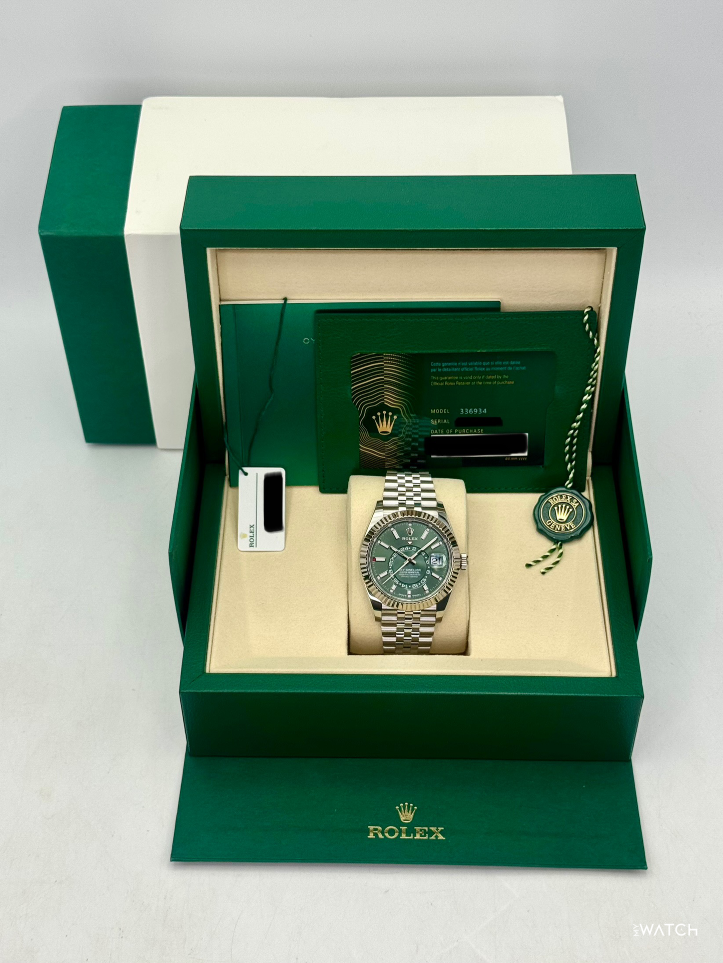 2026 Rolex Sky-Dweller 42mm 336934 Stainless Steel Jubilee Green Dial - MyWatchLLC