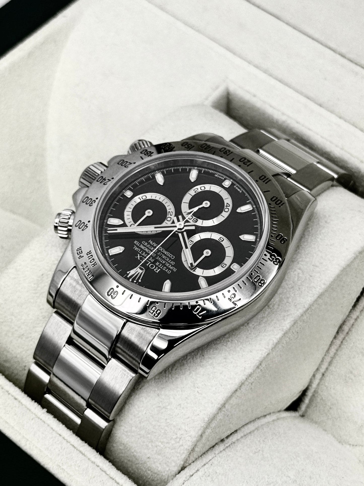2011 Rolex Daytona 40mm 116520 Stainless Steel Black Dial