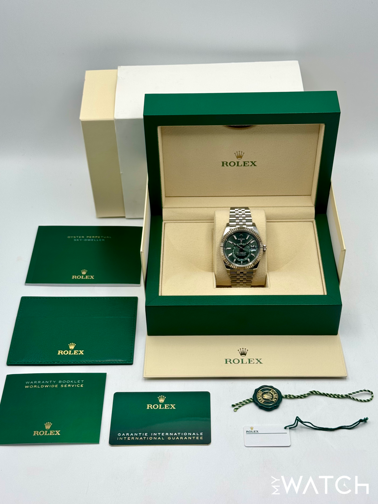 2023 Rolex Sky-Dweller 42mm 336934 Jubilee Green Dial