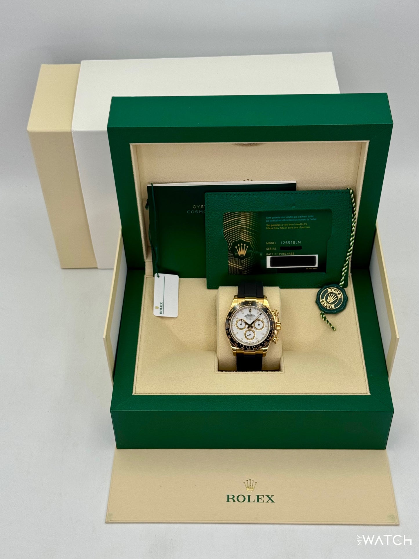 2025 Rolex Daytona 40mm 126518LN Yellow Gold White Dial