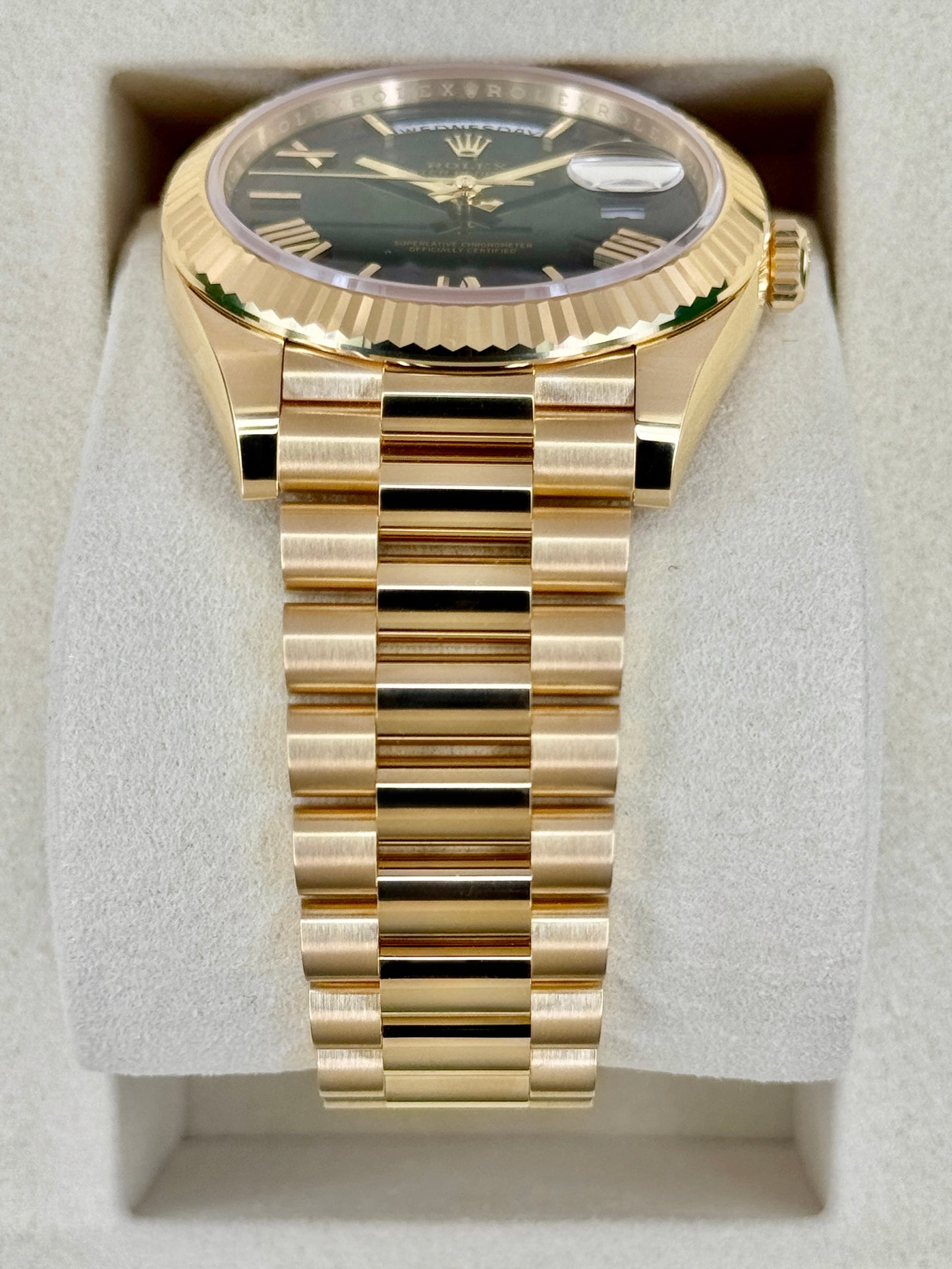 NEW 2026 Rolex Day-Date 40mm 228238 Presidential Green Ombre Dial