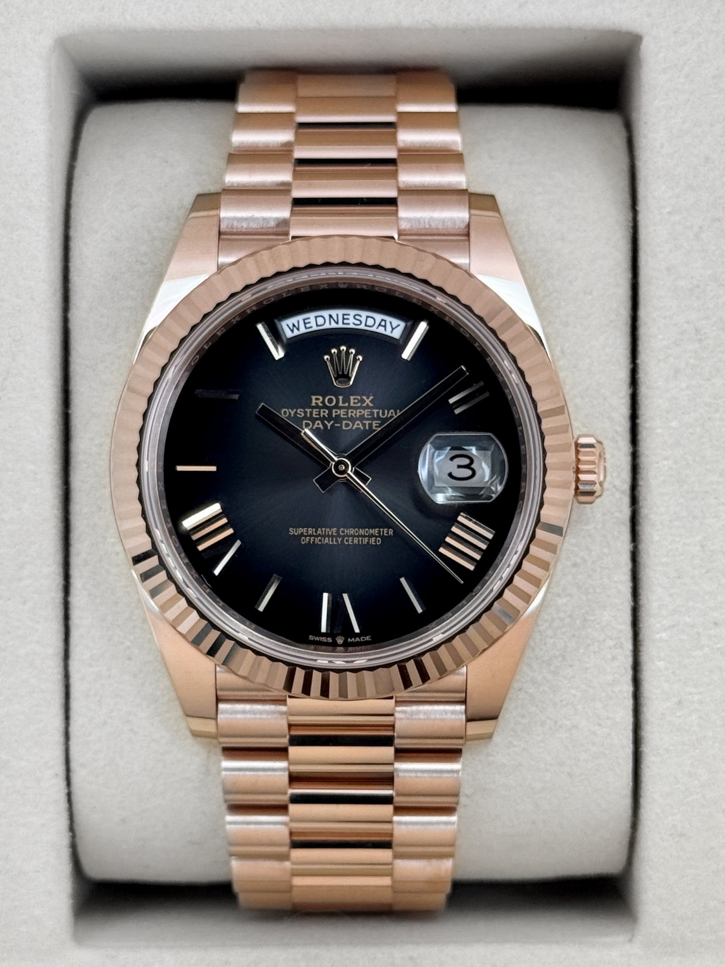 2026 Rolex Day-Date 40mm 228235 Presidential Slate Ombre Dial