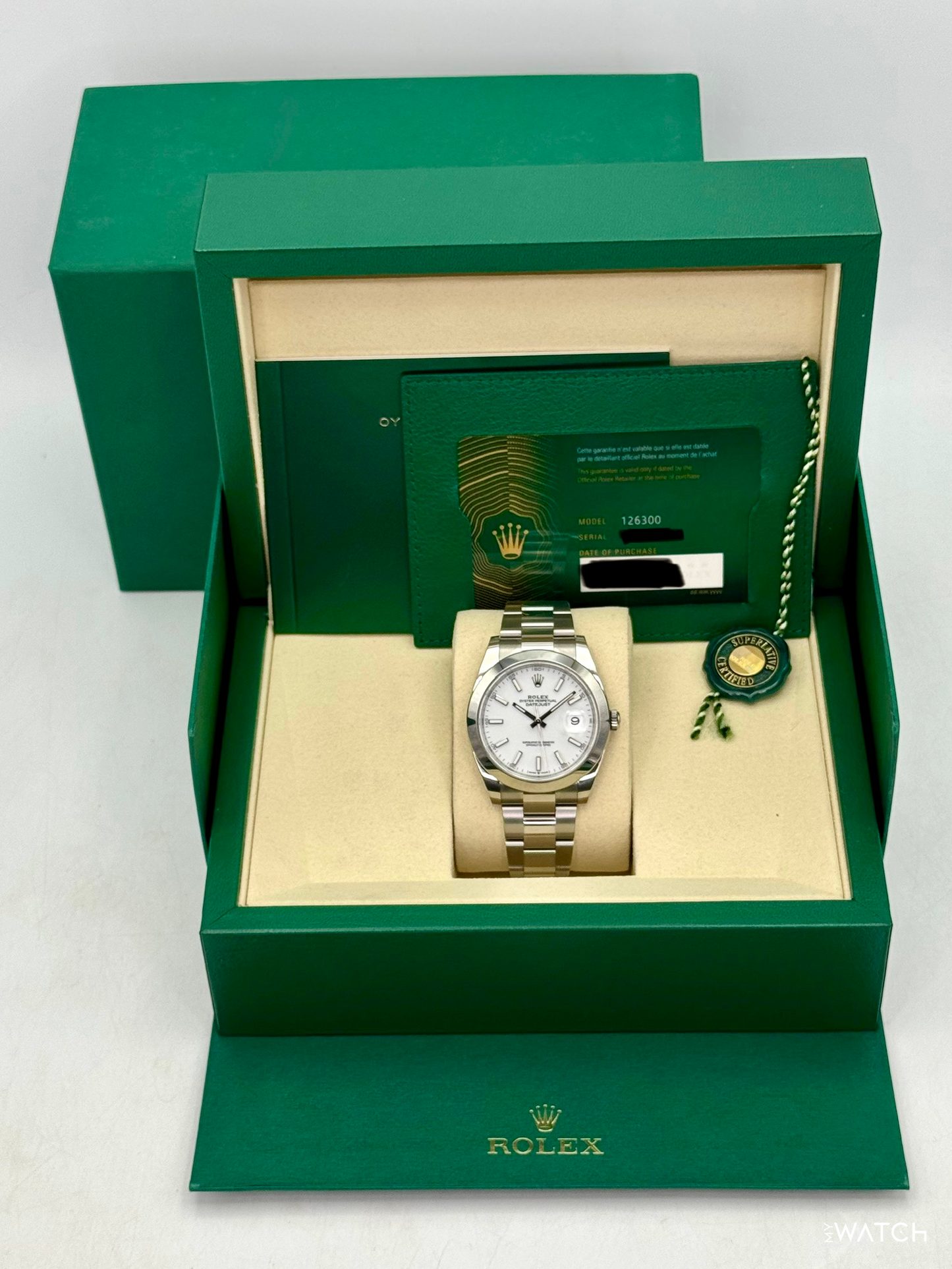 2025 Rolex Datejust 41mm 126300 Stainless Steel Oyster White Dial