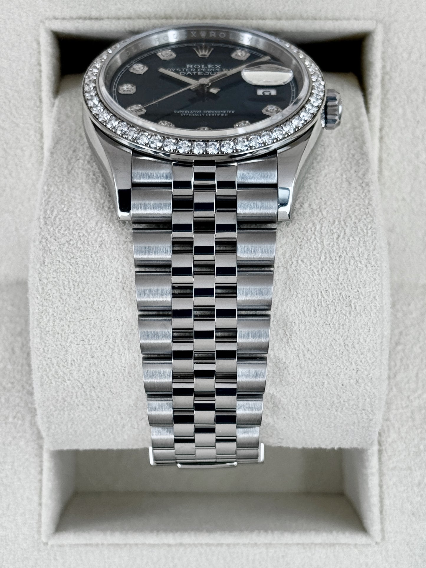 2024 Rolex Datejust 36mm 126284RBR Stainless Steel Jubilee Blue Diamond Dial