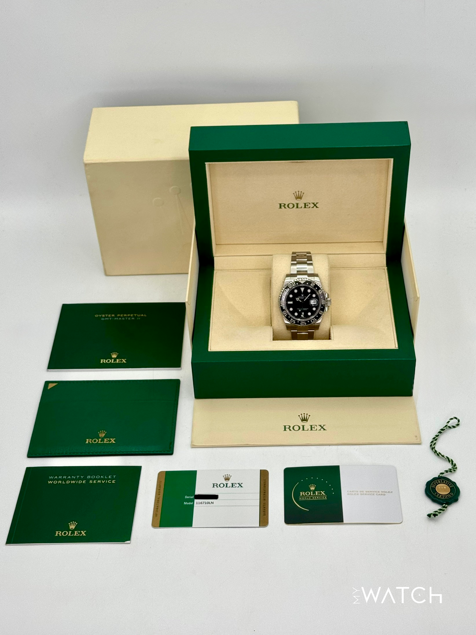 2017 Rolex GMT-Master II 40mm 116710LN Stainless Steel Black Dial (with RSC) - MyWatchLLC