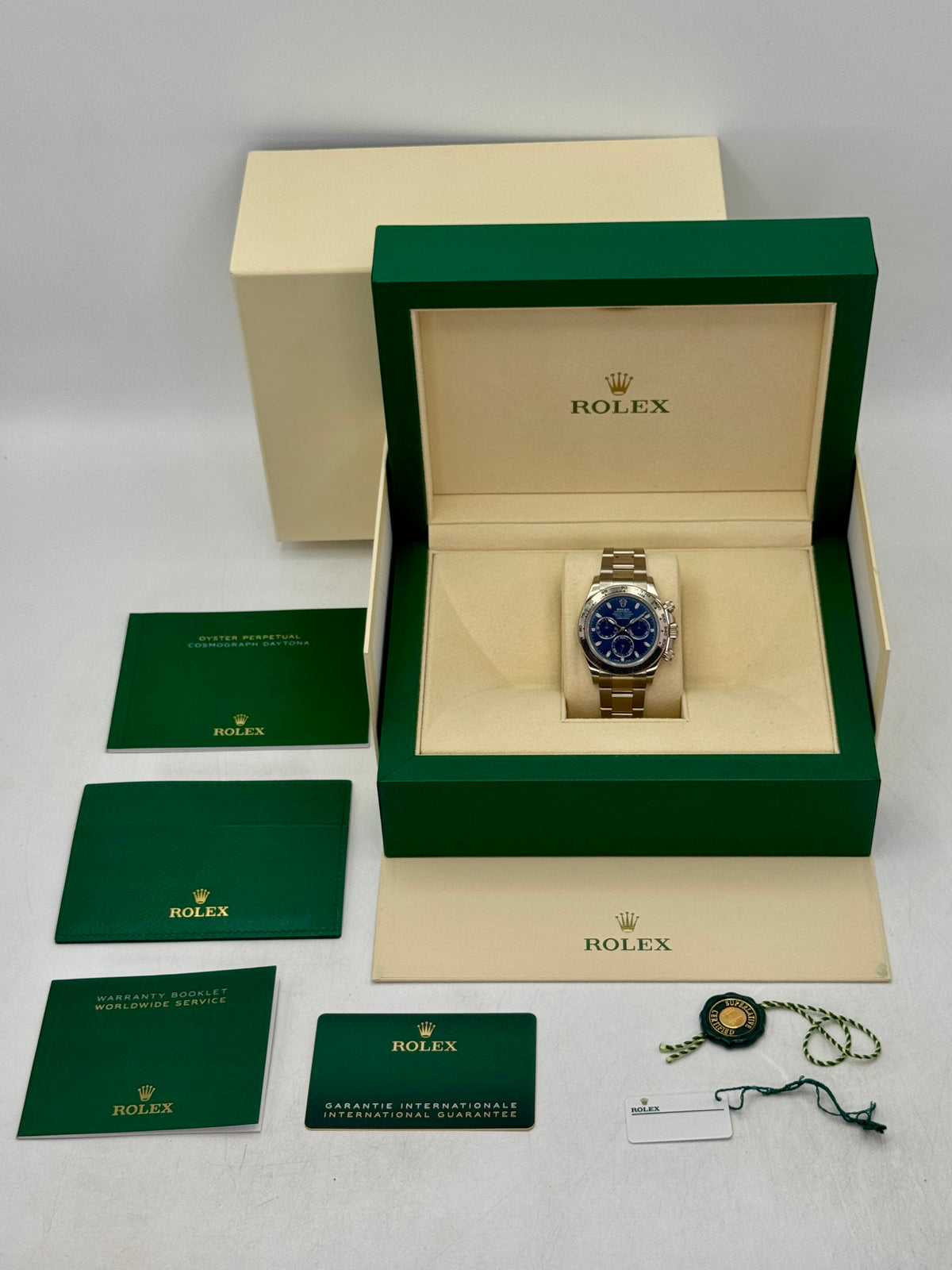 2021 Rolex Daytona 40mm 116509 White Gold Blue Dial