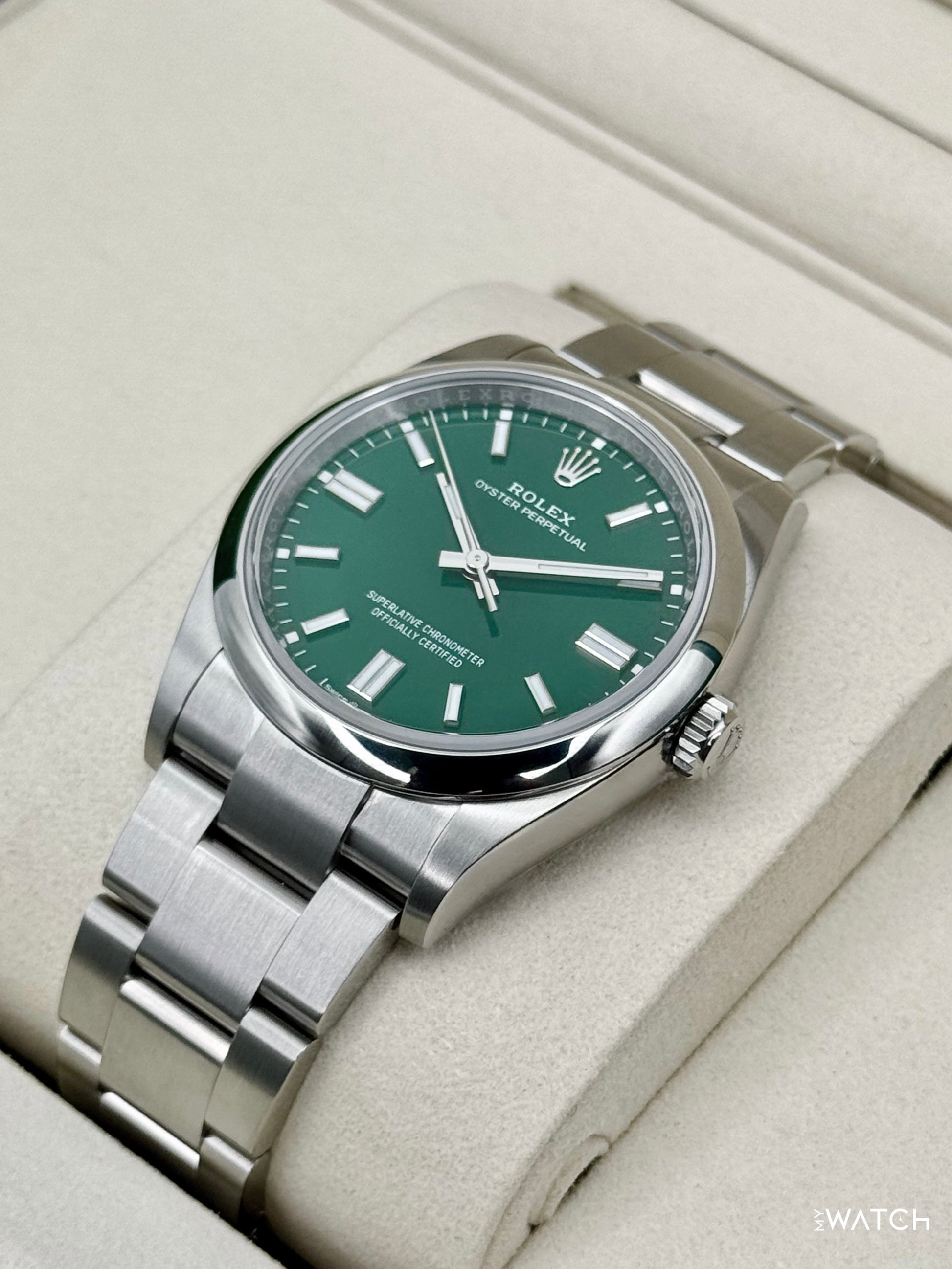 NEW 2026 Rolex Oyster Perpetual 36mm 126000 Green Dial - MyWatchLLC