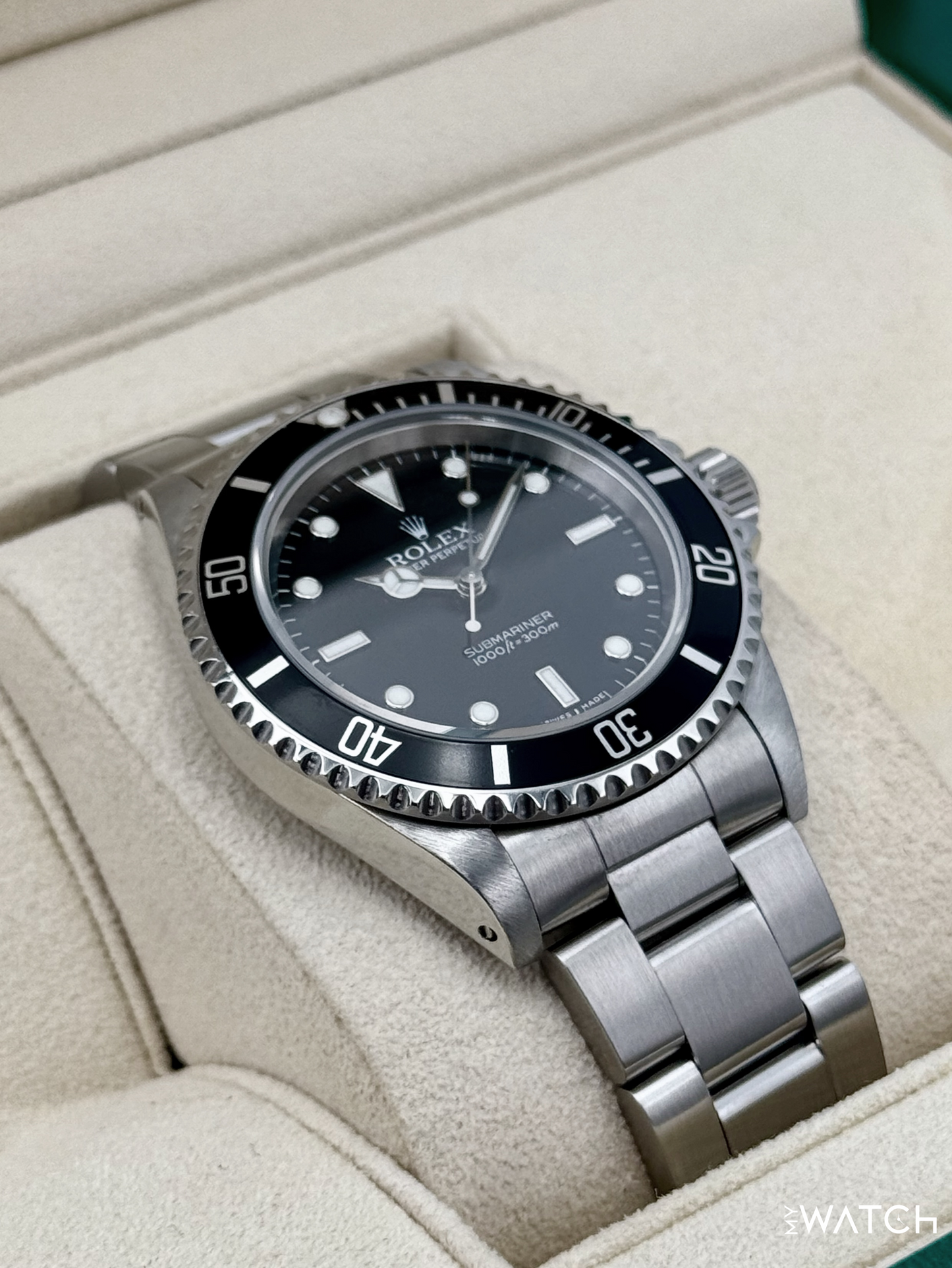 2004 Rolex Submariner 40mm 14060M Stainless Steel Two-Liner Black Dial - MyWatchLLC
