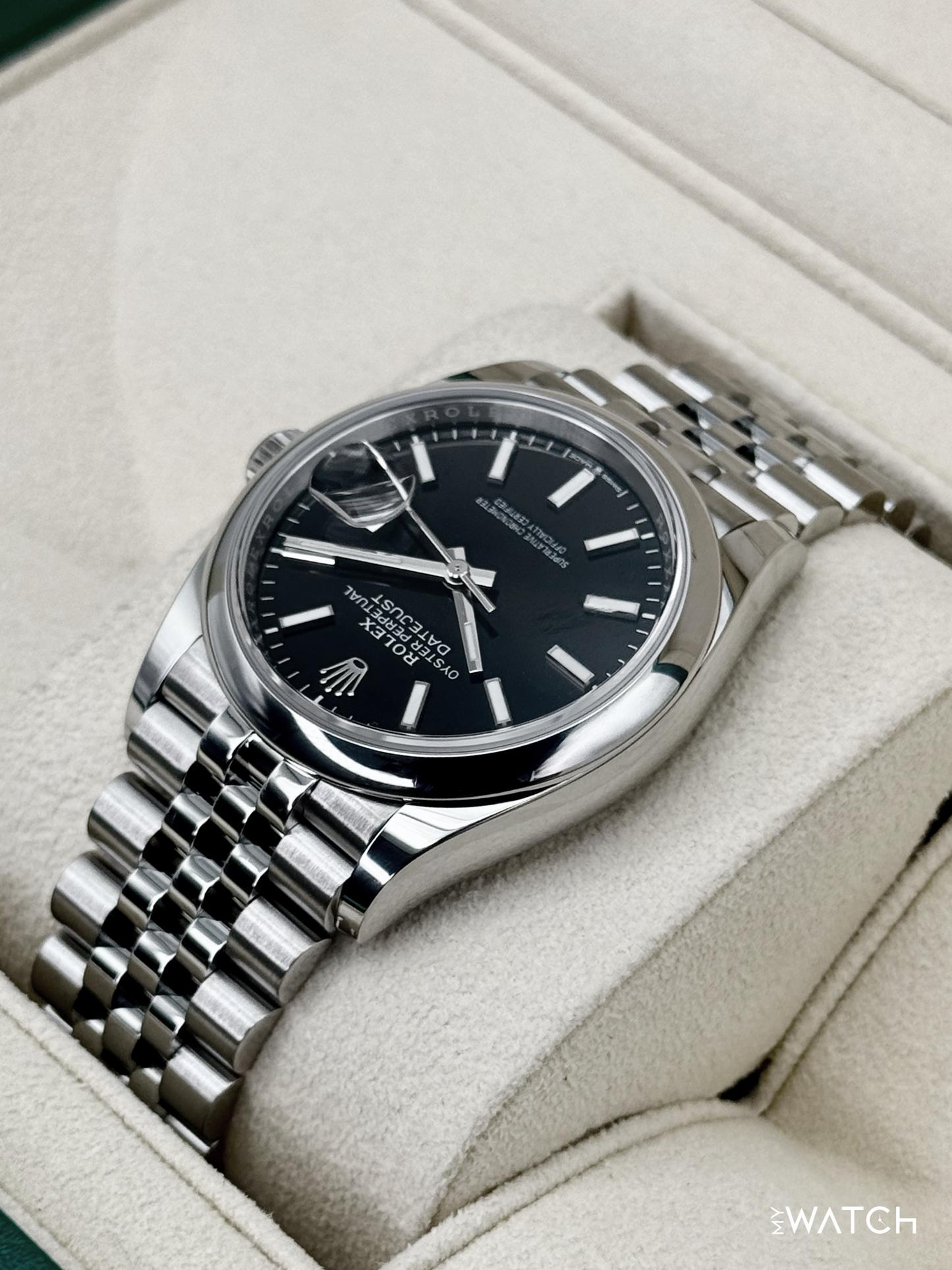 2024 Rolex Datejust 36mm 126200 Stainless Steel Jubilee Black Dial - MyWatchLLC