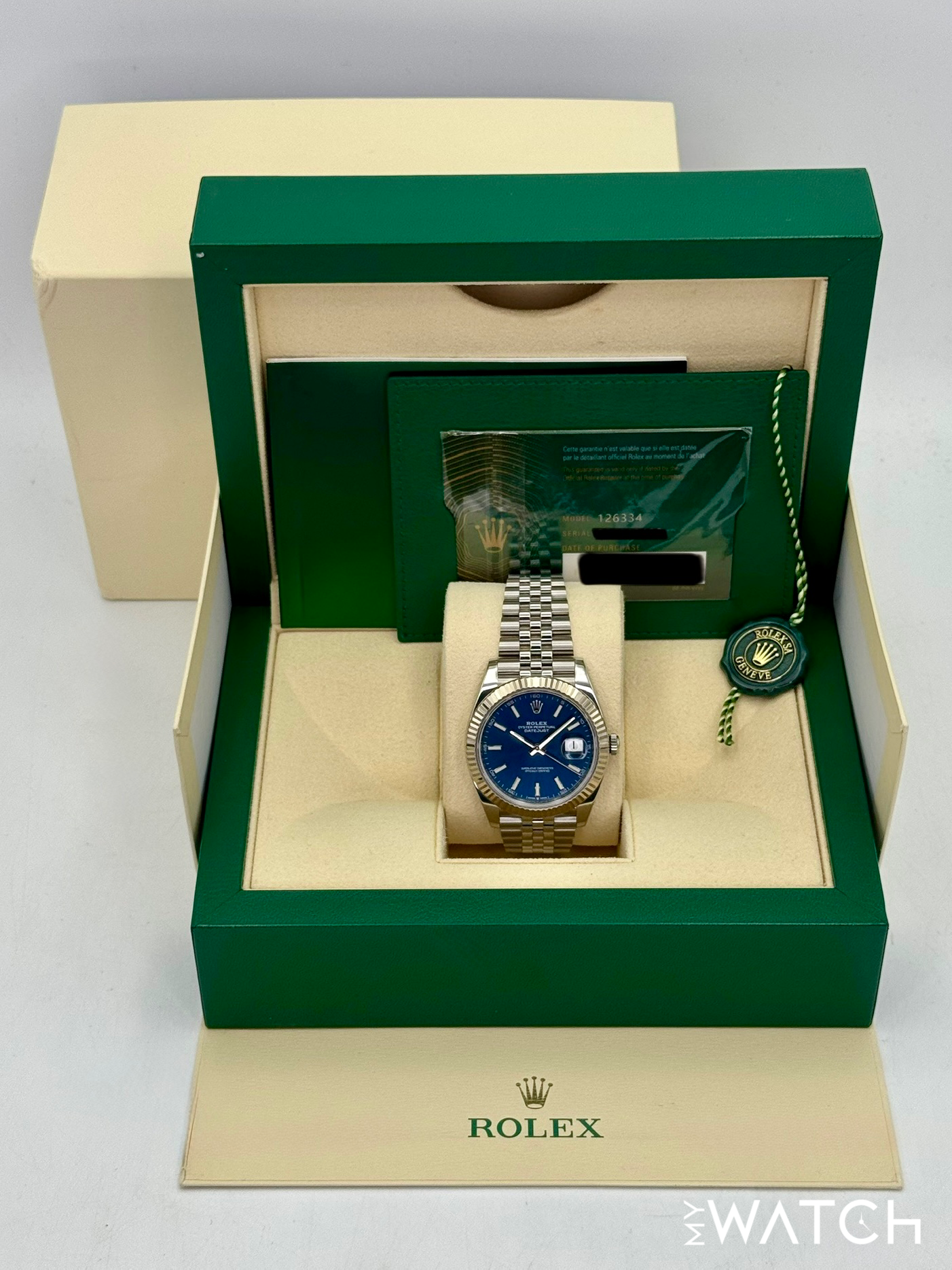 2023 Rolex Datejust 41mm 126334 Stainless Steel Jubilee Blue Dial