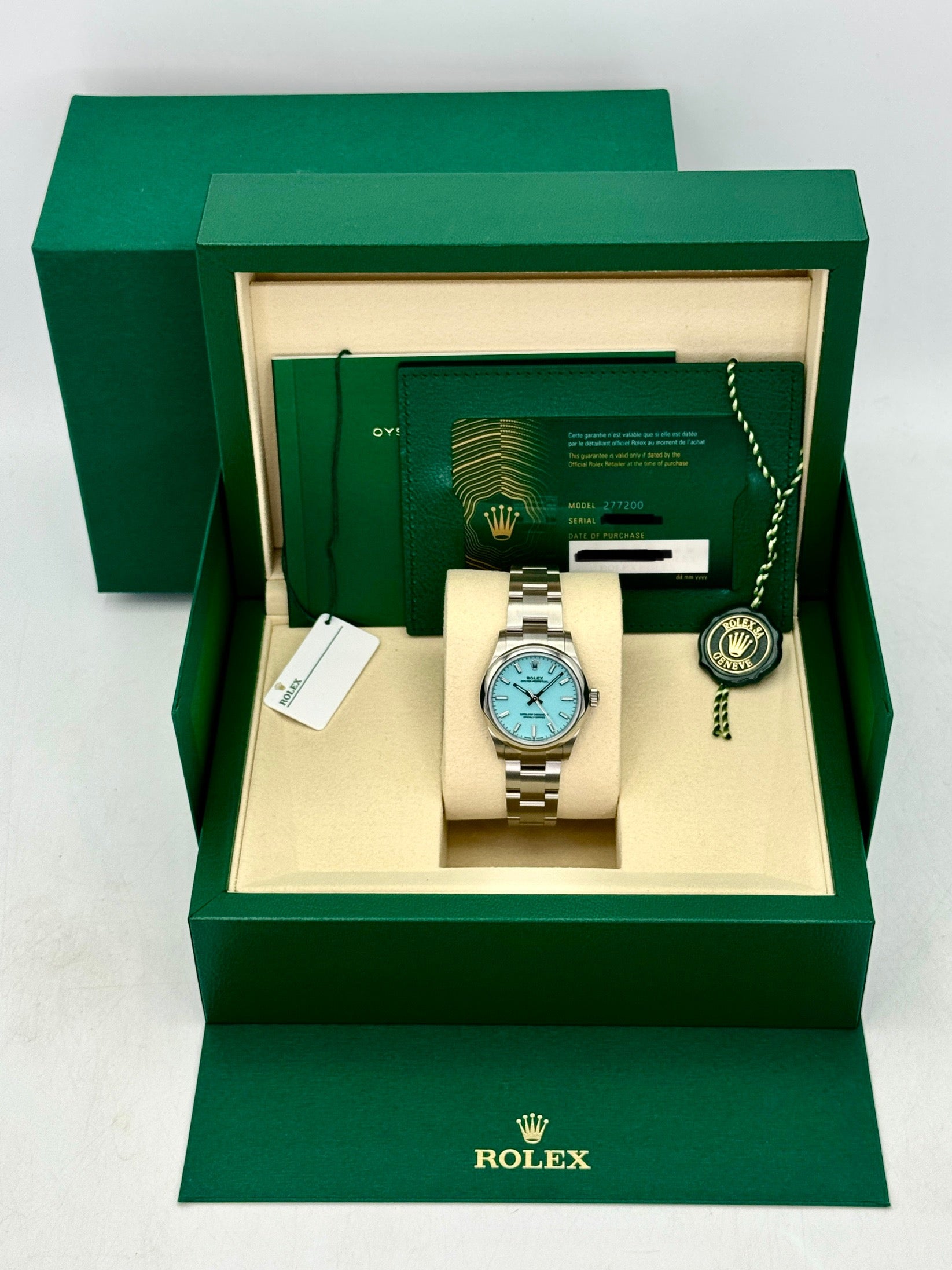 NEW 2026 Rolex Oyster Perpetual 31mm 277200 Turquoise Tiffany Blue Dia